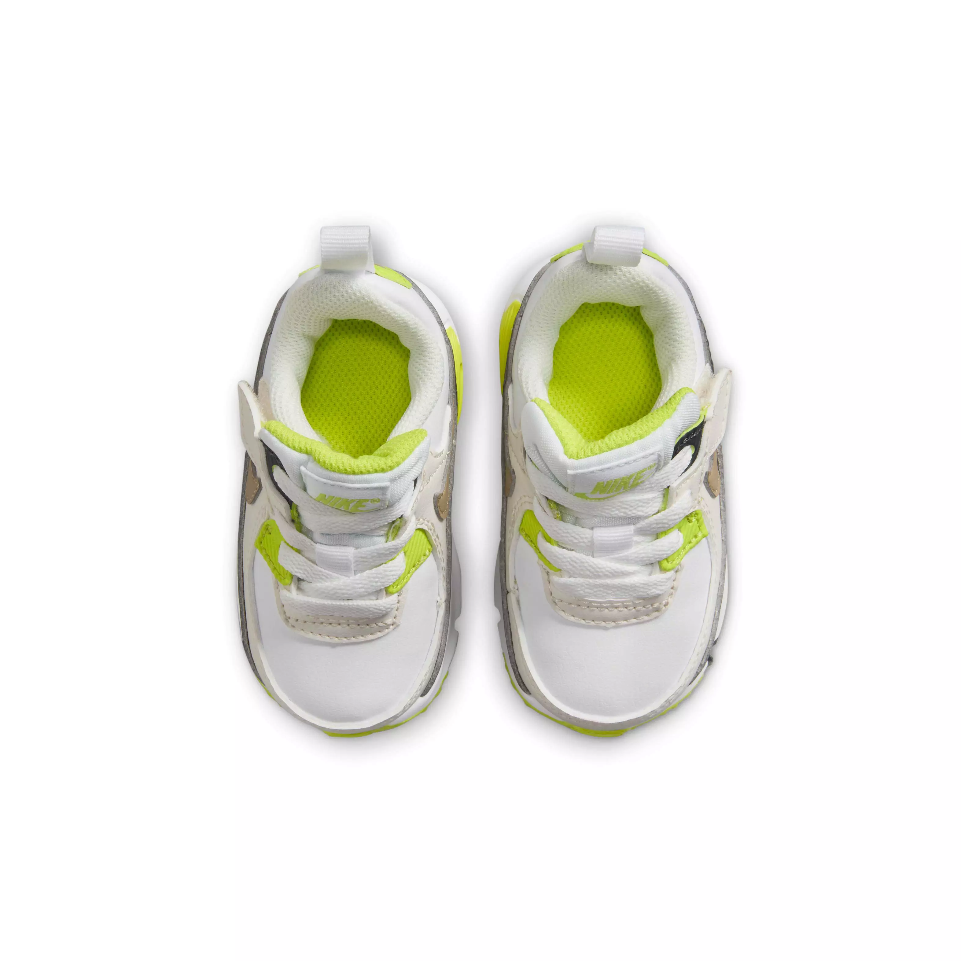 Nike Air Max 90 EasyOn "White/Cyber/Dark Smoke Grey/Khaki" Infant Boys' Shoe - WHITE/CYBER/DK GREY/KHAKI