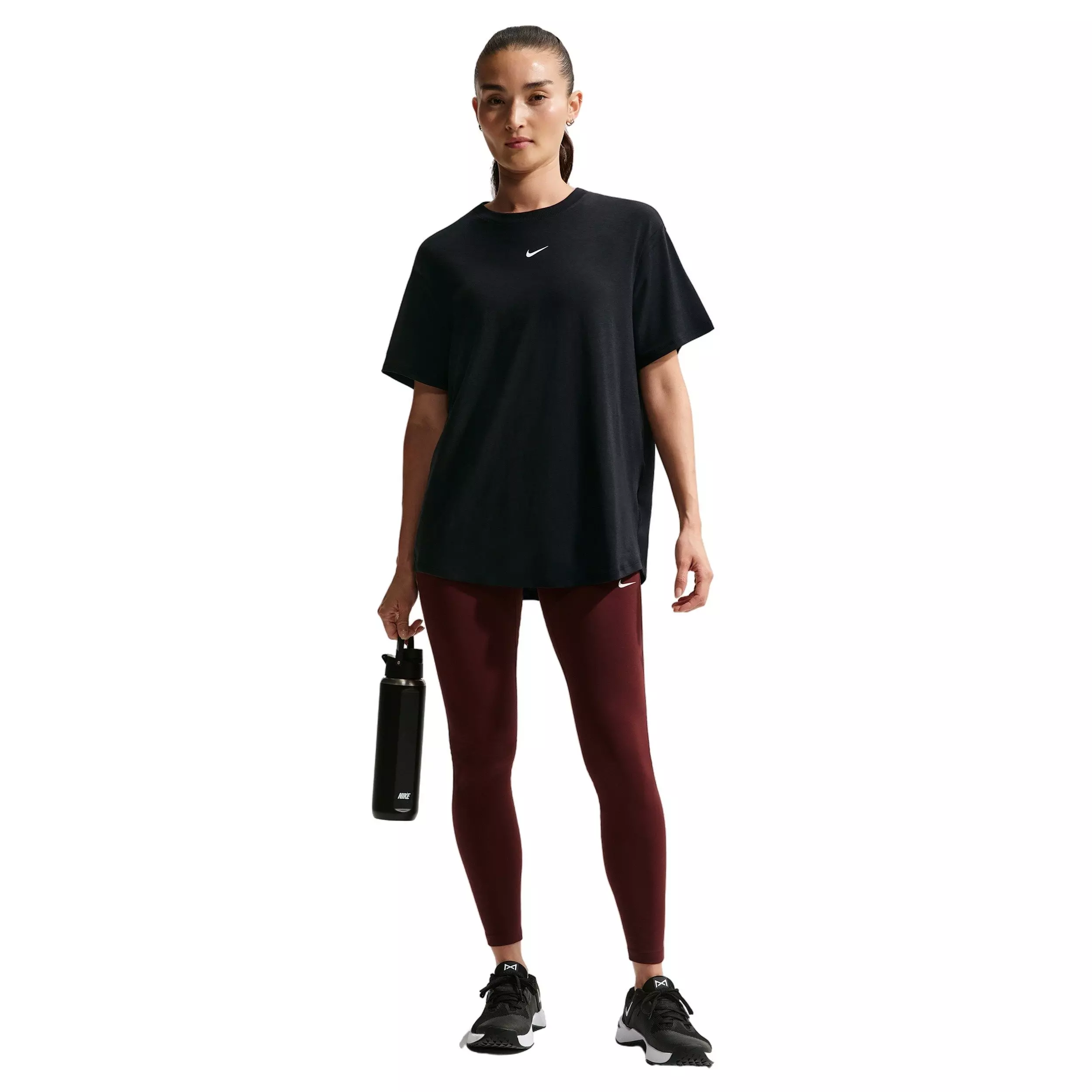 Nike Women's One Relaxed Dri-FIT Short-Sleeve Top -Black - BLACK