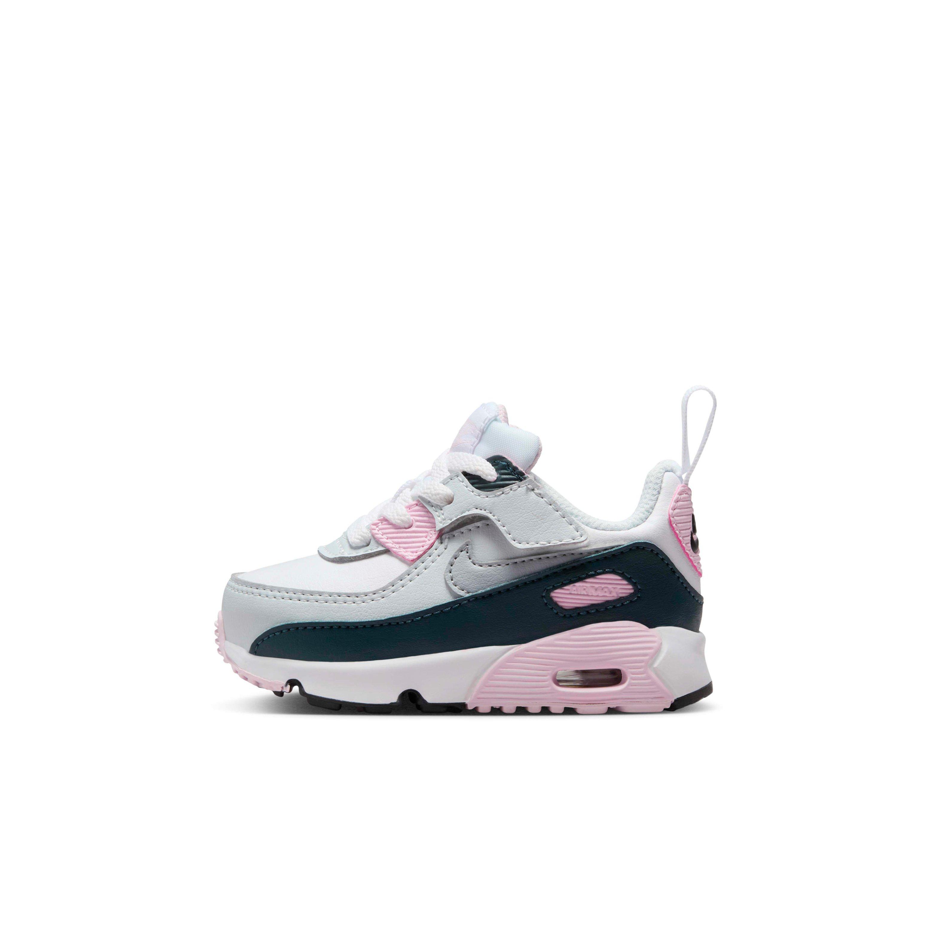 Nike Air Max 90 EasyOn Infant Girls' White/Pink Foam/Armory Navy/Wolf Grey Shoe