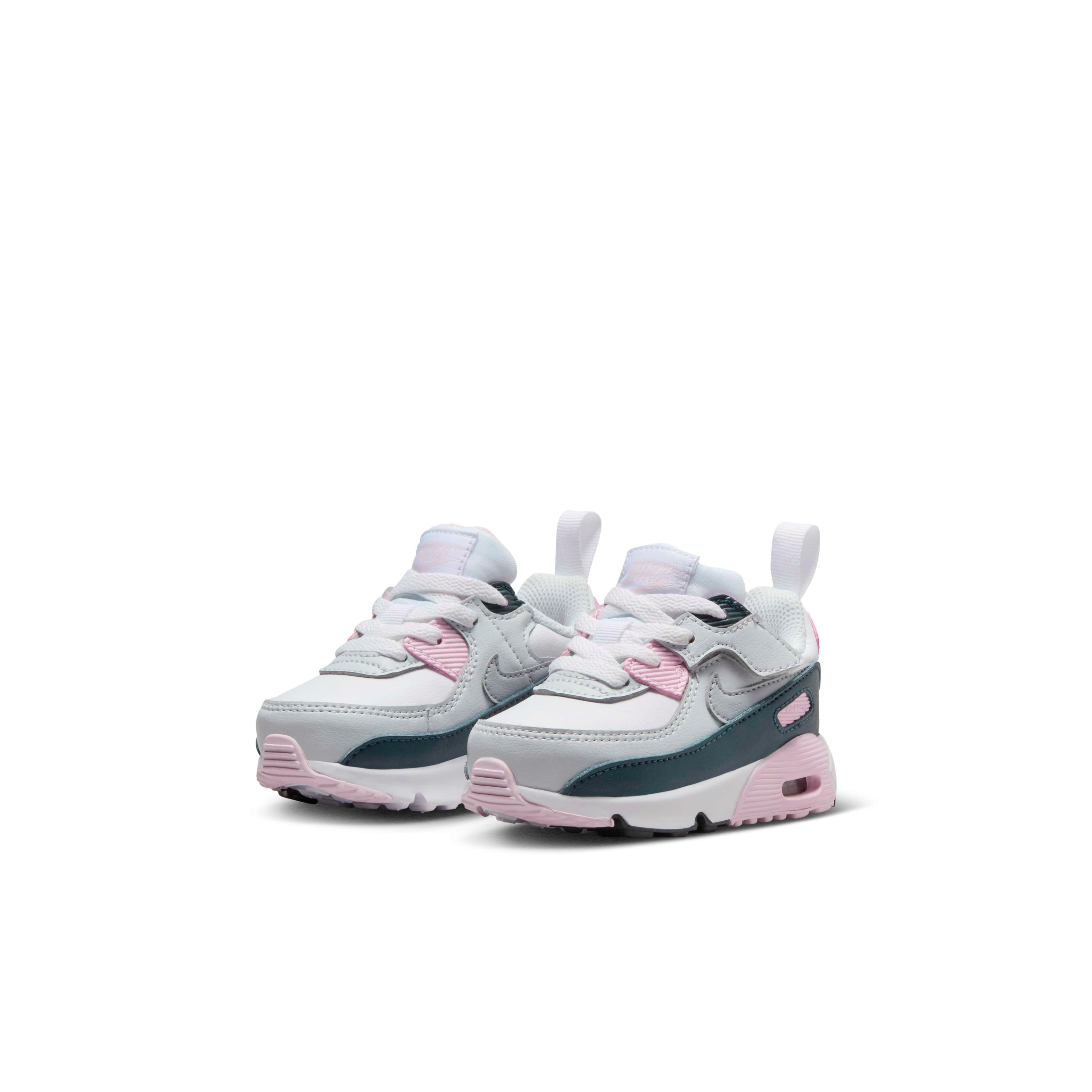 Nike Air Max 90 EasyOn Infant Girls' White/Pink Foam/Armory Navy/Wolf Grey Shoe