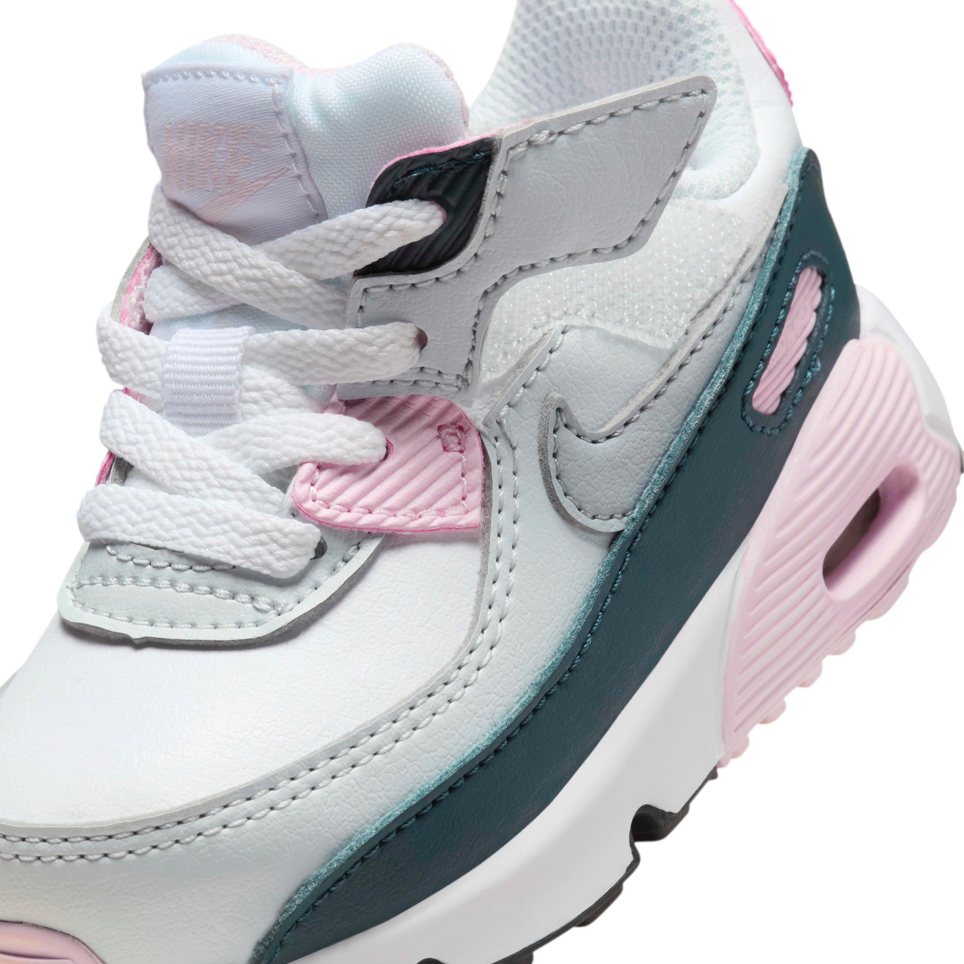 Nike Air Max 90 EasyOn Infant Girls' White/Pink Foam/Armory Navy/Wolf Grey Shoe