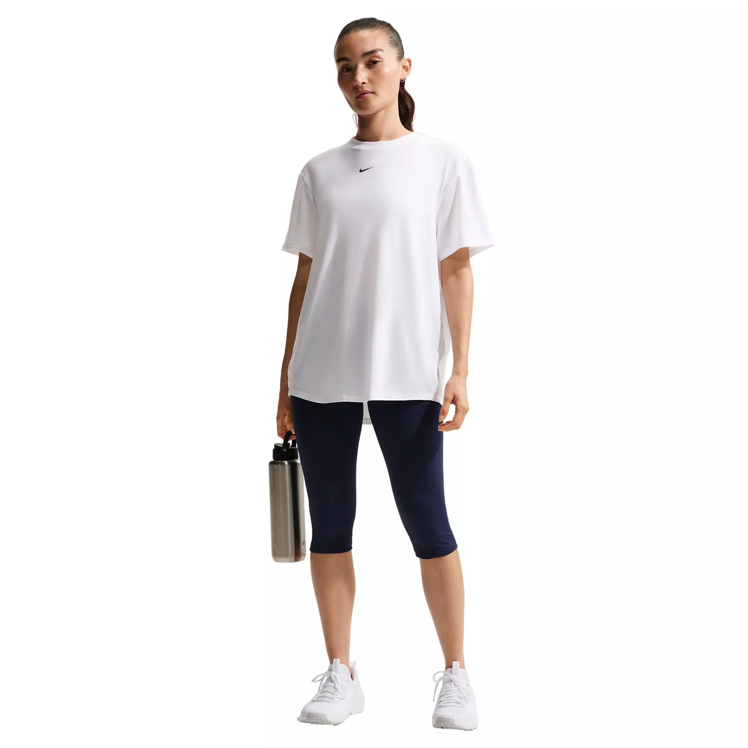 Nike Women's One Relaxed Dri-FIT Short-Sleeve Top -White - WHITE