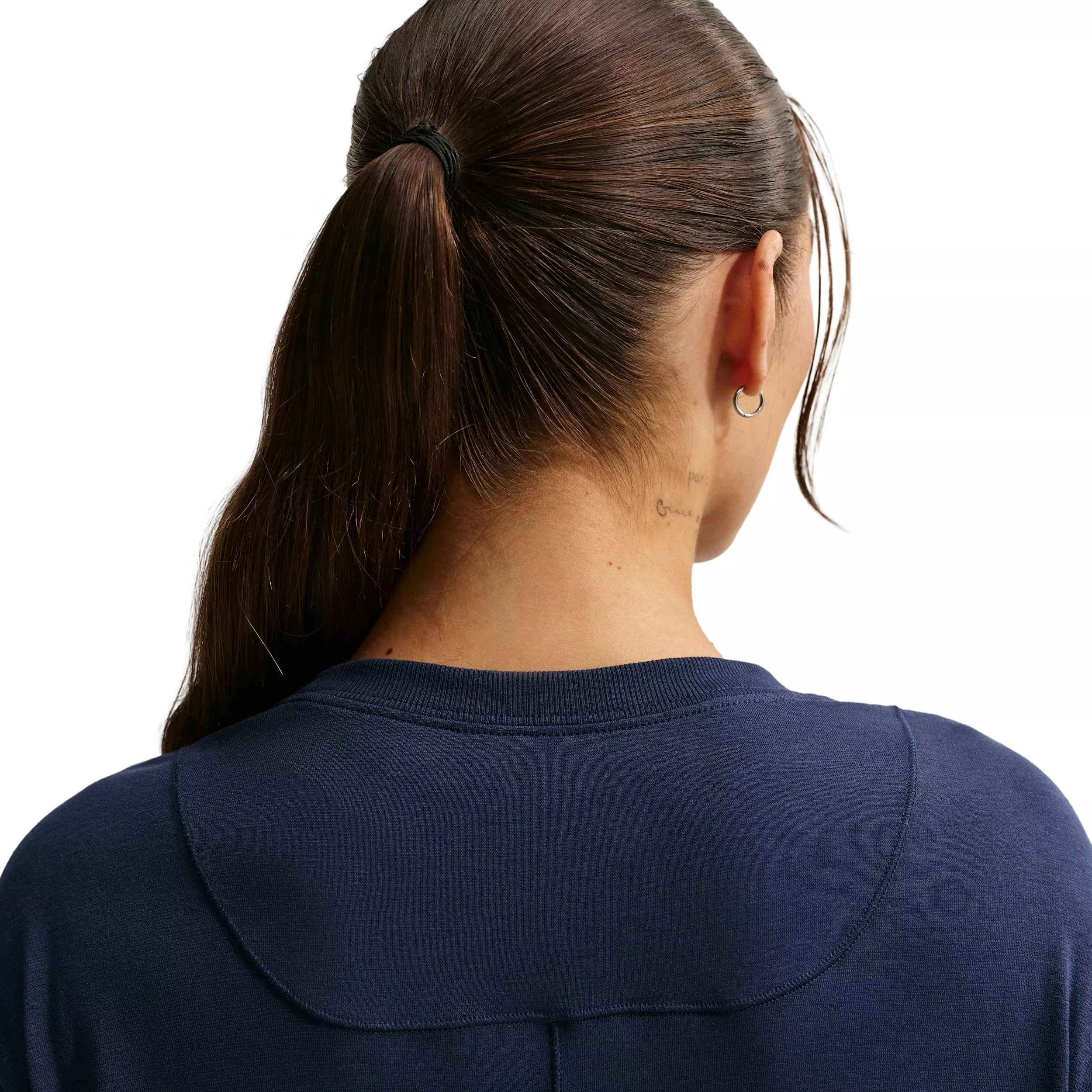 Nike Women's One Relaxed Dri-FIT Short-Sleeve Top - Navy - NAVY