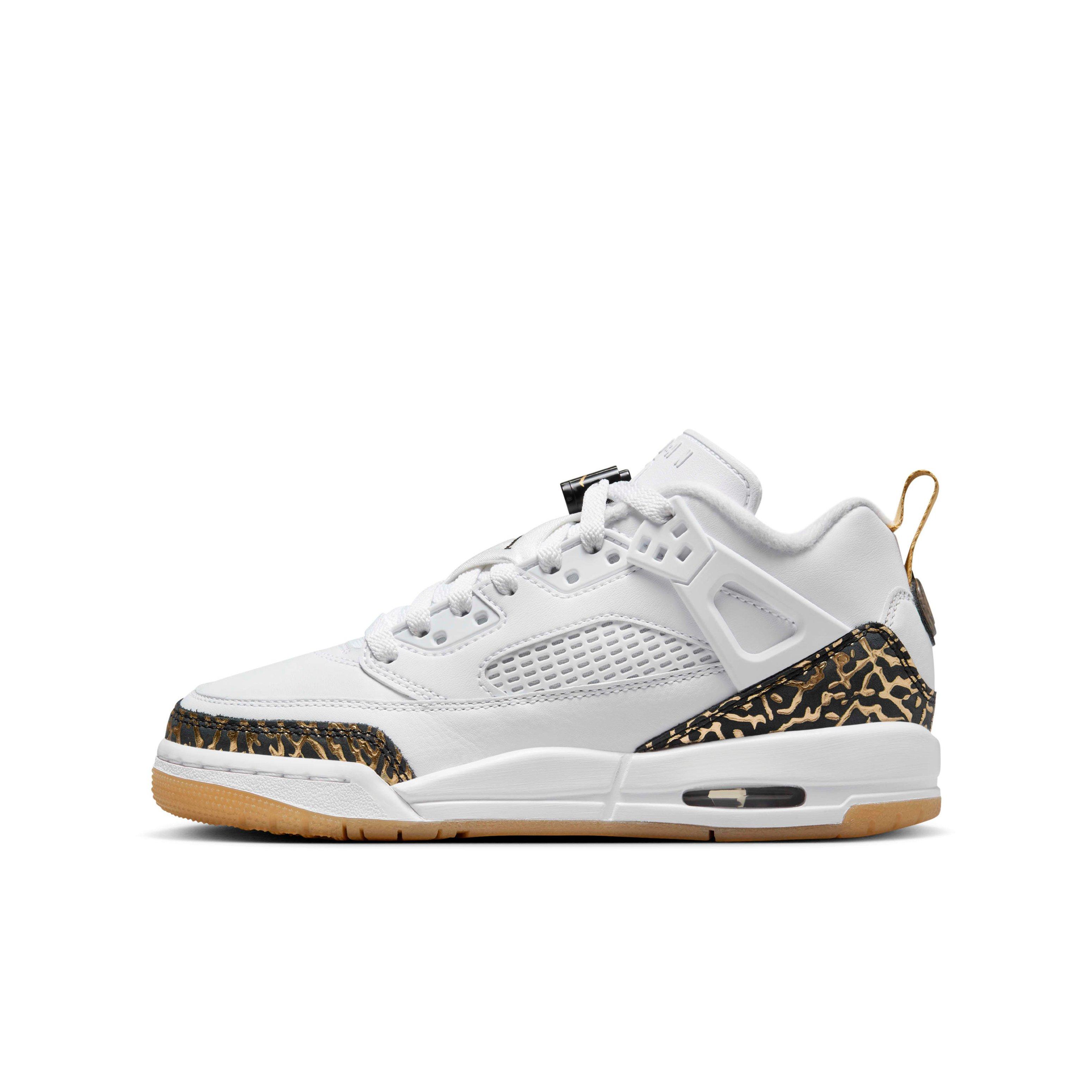 Jordan Spizike Low "White/Metallic Gold/Sail/Black" Grade School Boys' Shoe - WHITE/GOLD/SAIL/BLACK Thumbnail View 2