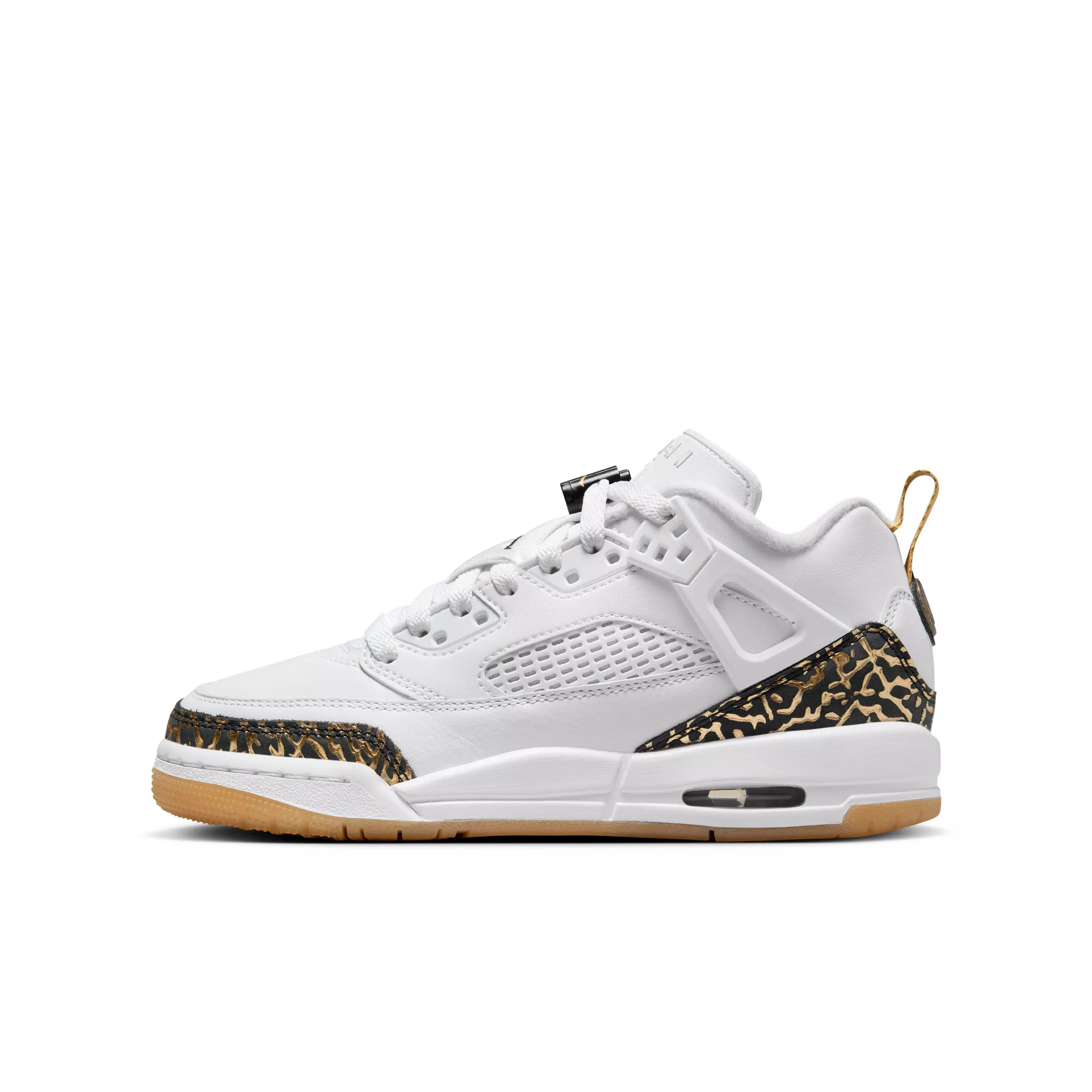 Jordan Spizike Low "White/Metallic Gold/Sail/Black" Grade School Boys' Shoe - WHITE/GOLD/SAIL/BLACK