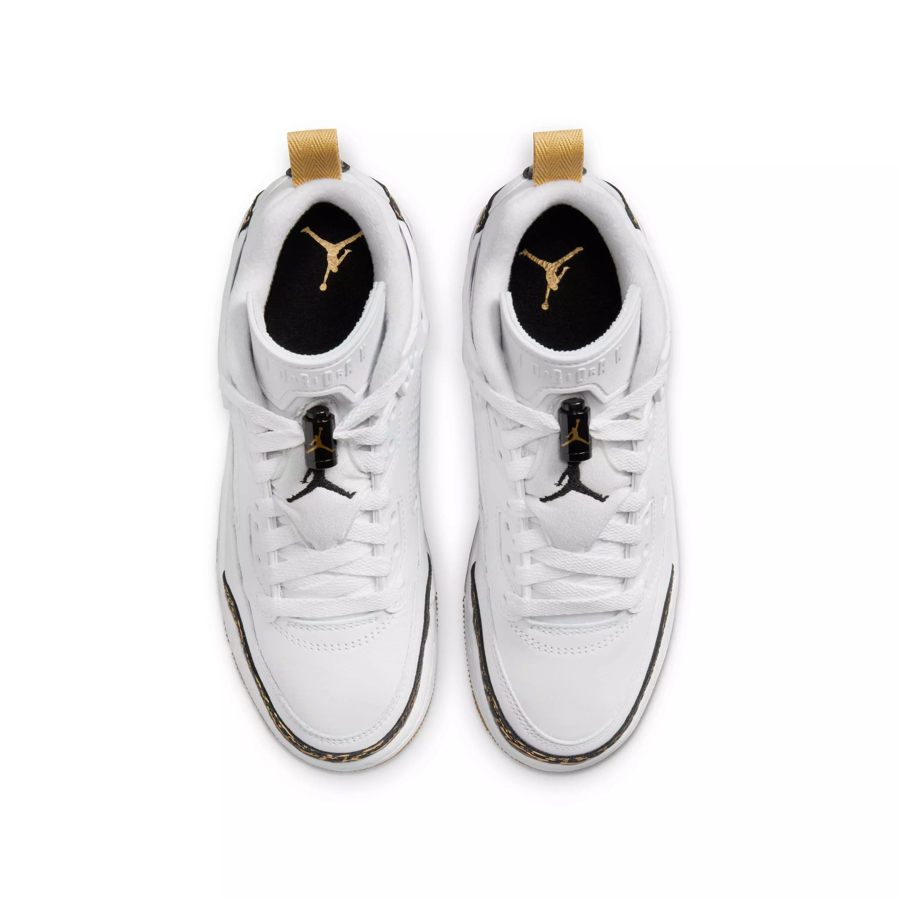 Jordan Spizike Low "White/Metallic Gold/Sail/Black" Grade School Boys' Shoe - WHITE/GOLD/SAIL/BLACK