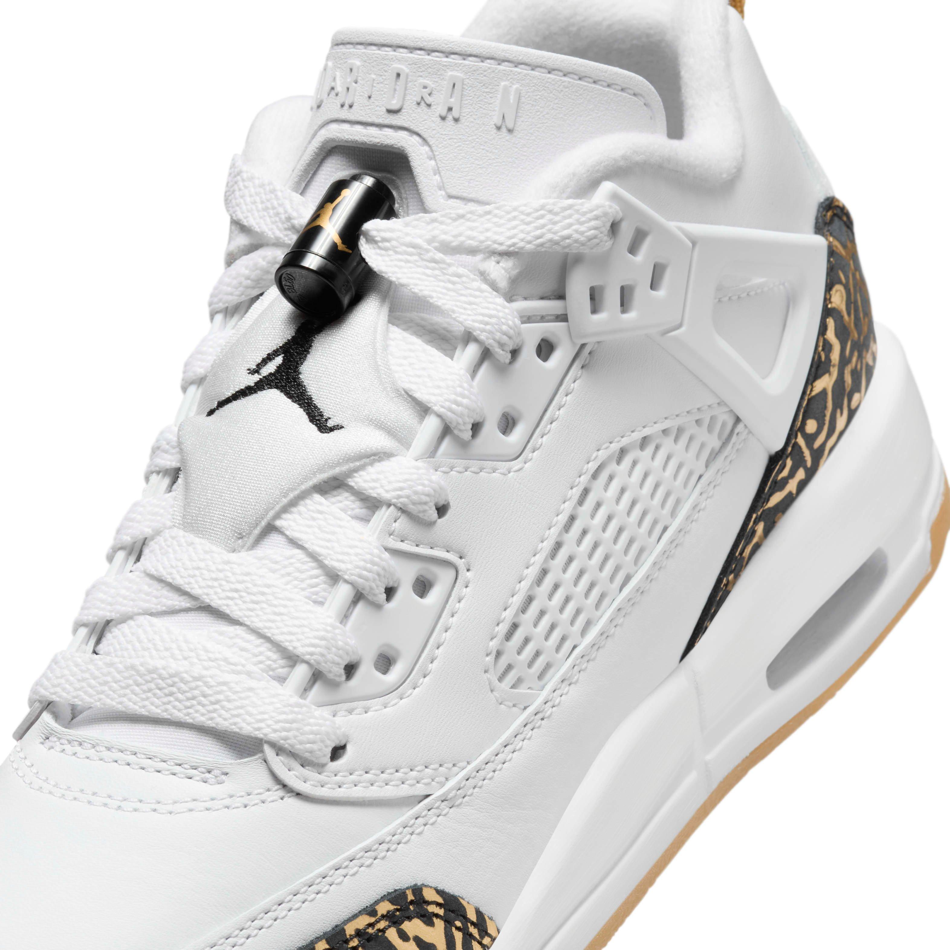 Jordan Spizike Low "White/Metallic Gold/Sail/Black" Grade School Boys' Shoe - WHITE/GOLD/SAIL/BLACK Thumbnail View 7