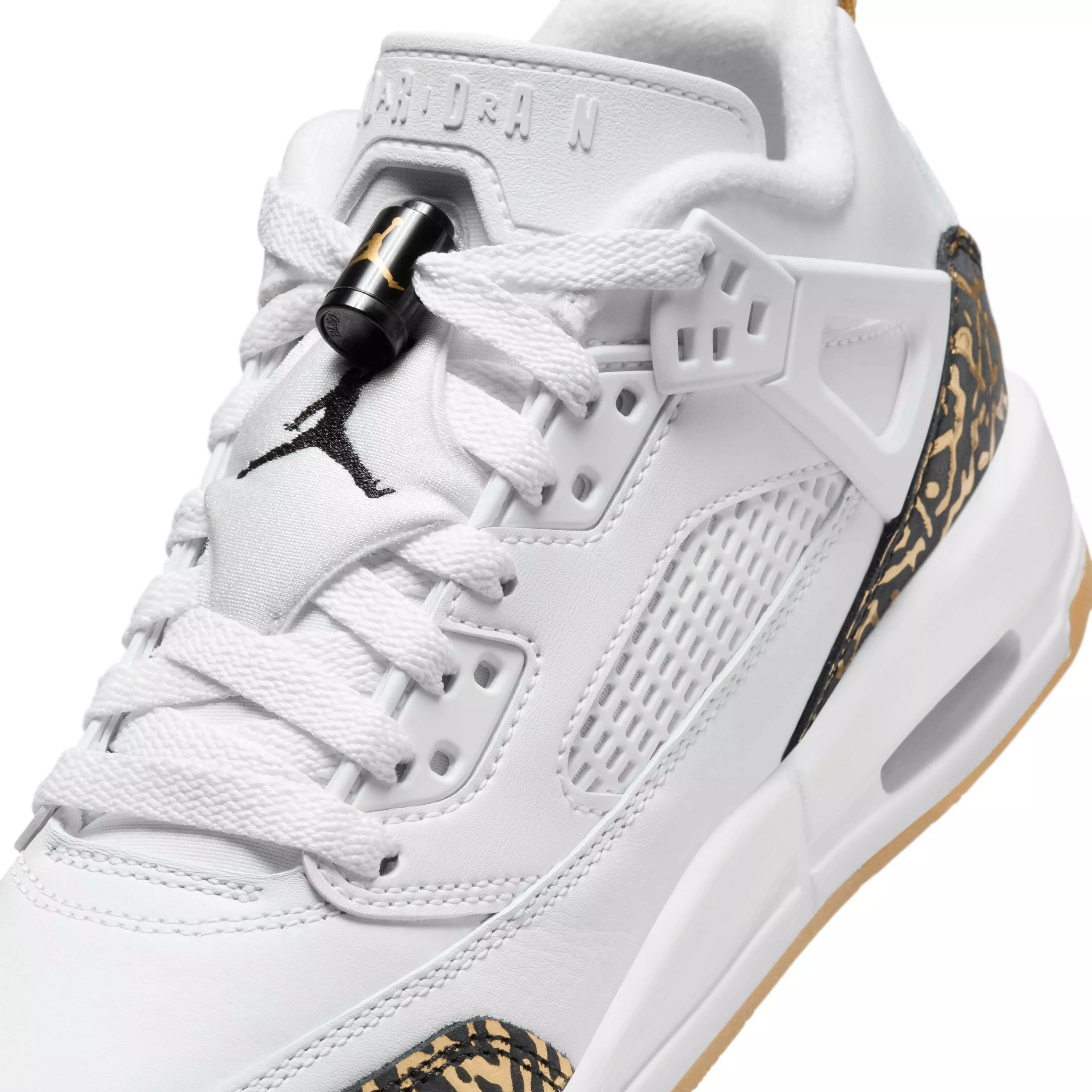 Jordan Spizike Low "White/Metallic Gold/Sail/Black" Grade School Boys' Shoe - WHITE/GOLD/SAIL/BLACK