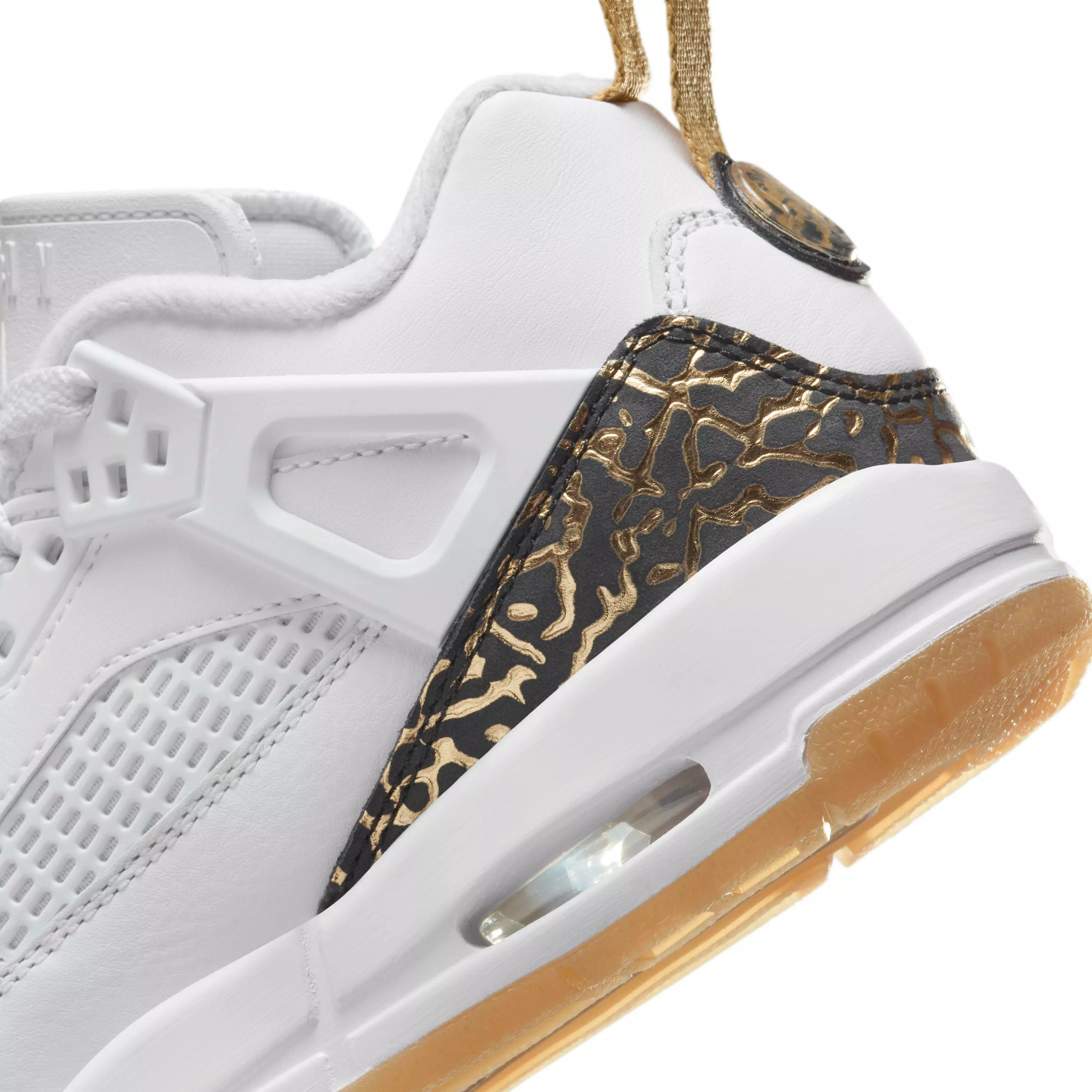 Jordan Spizike Low "White/Metallic Gold/Sail/Black" Grade School Boys' Shoe - WHITE/GOLD/SAIL/BLACK