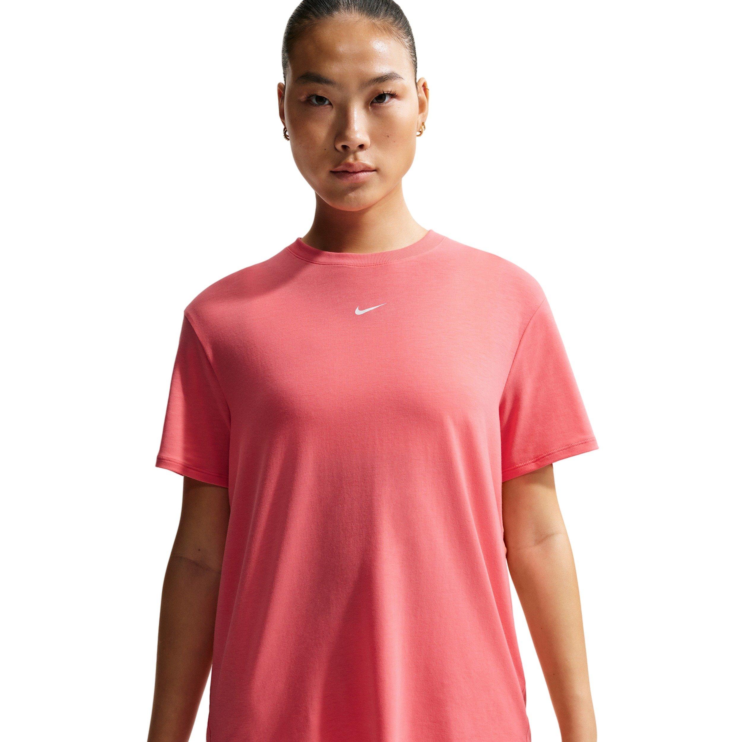 Nike Women's One Relaxed Dri-FIT Short-Sleeve Top -Coral - CORAL Thumbnail View 1