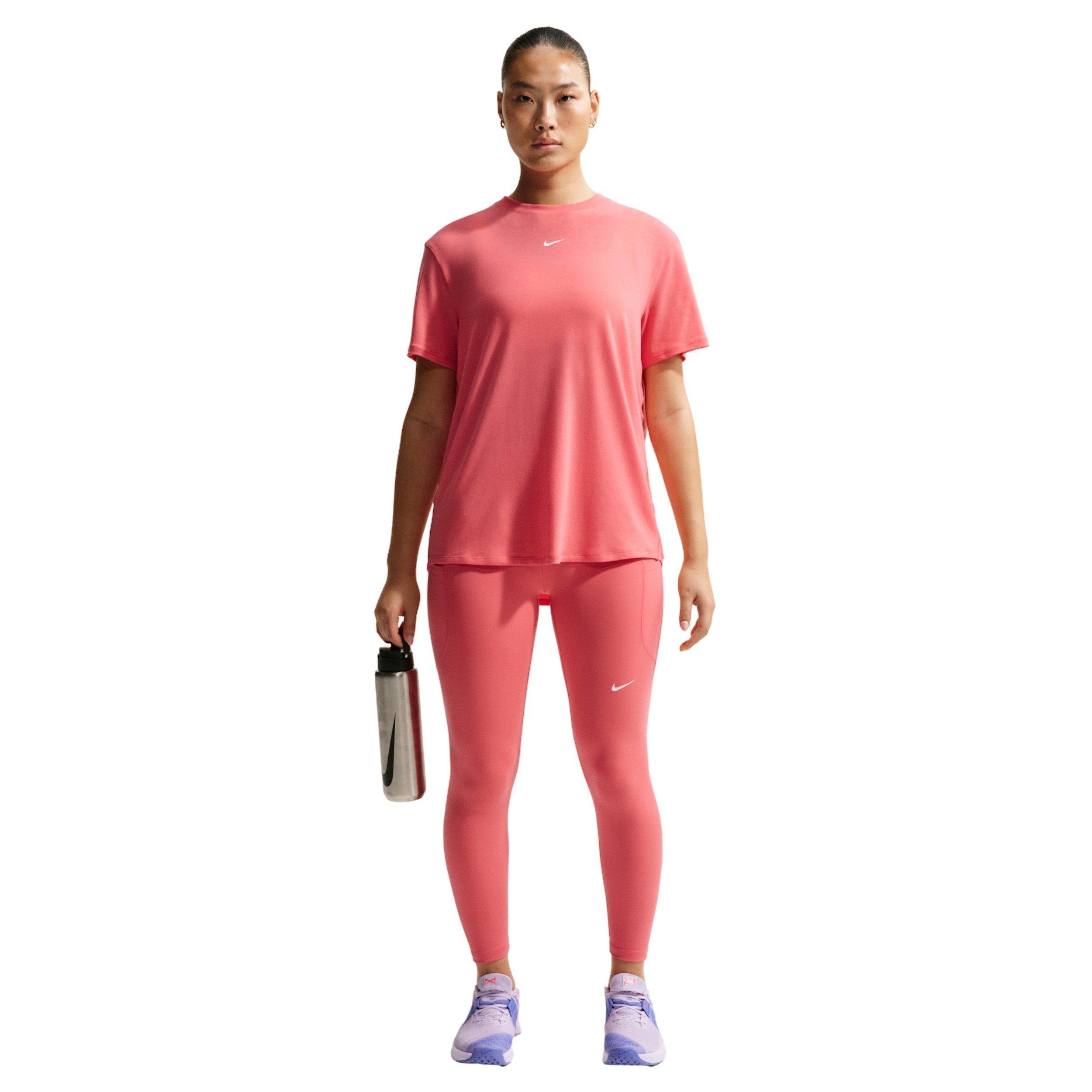 Nike Women's One Relaxed Dri-FIT Short-Sleeve Top - Coral - CORAL Thumbnail View 4