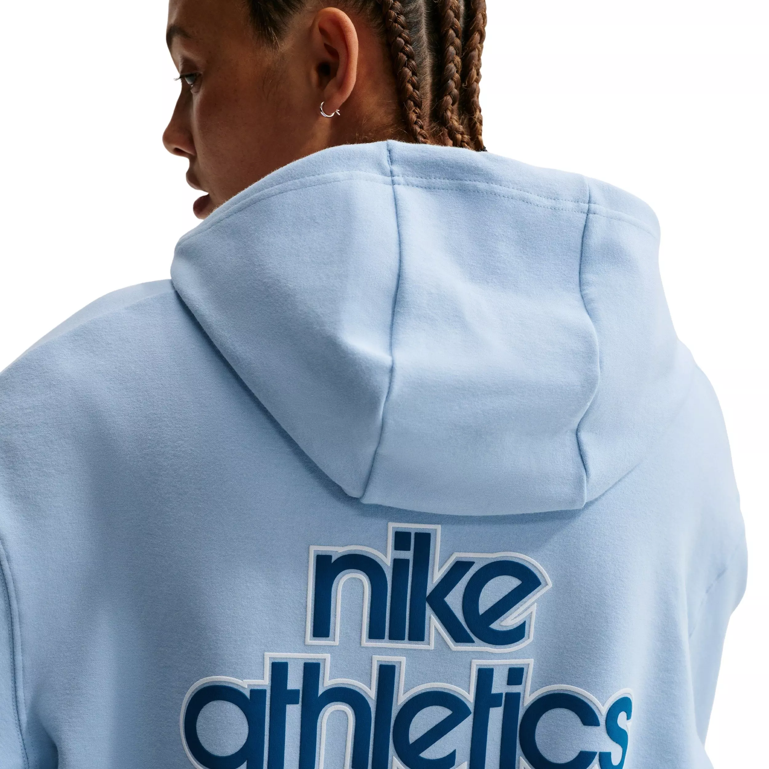 Nike Women's Sportswear Phoenix Fleece Pull-Over Hoodie -  Blue - BLUE