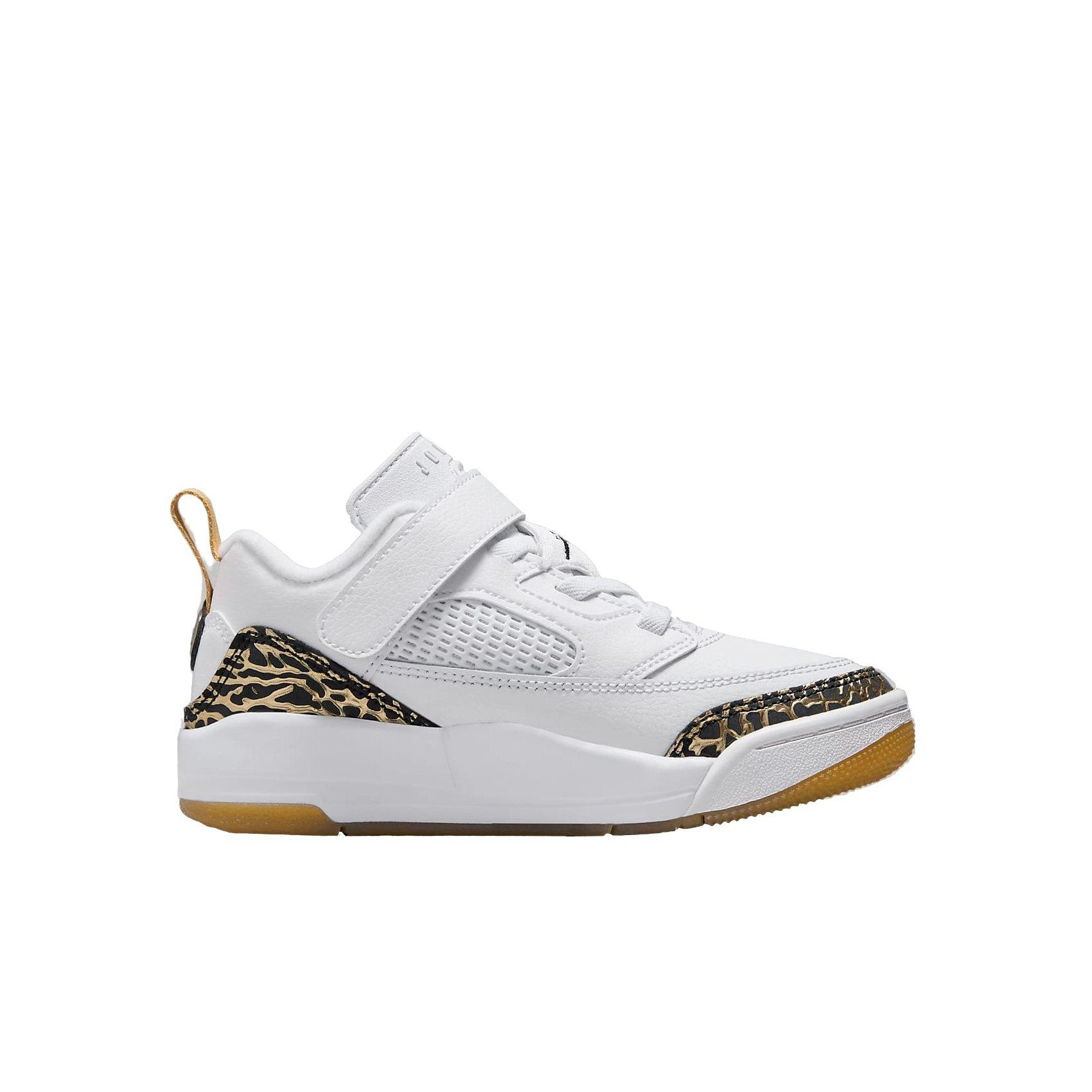 Jordan Spizike Low "White/Metallic Gold/Sail/Black" Preschool Boys' Shoe - WHITE/GOLD/BLACK Thumbnail View 1