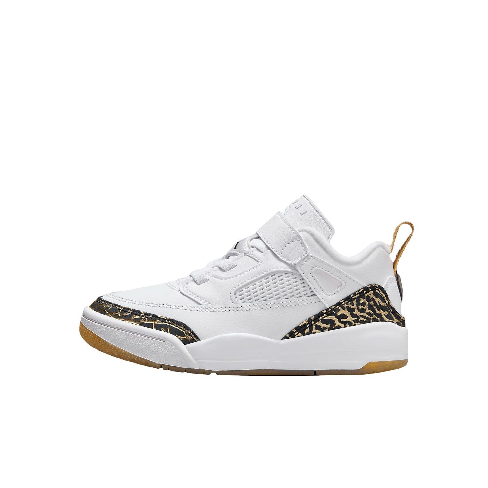 Jordan Spizike Low "White/Metallic Gold/Sail/Black" Preschool Boys' Shoe - WHITE/GOLD/BLACK Thumbnail View 2