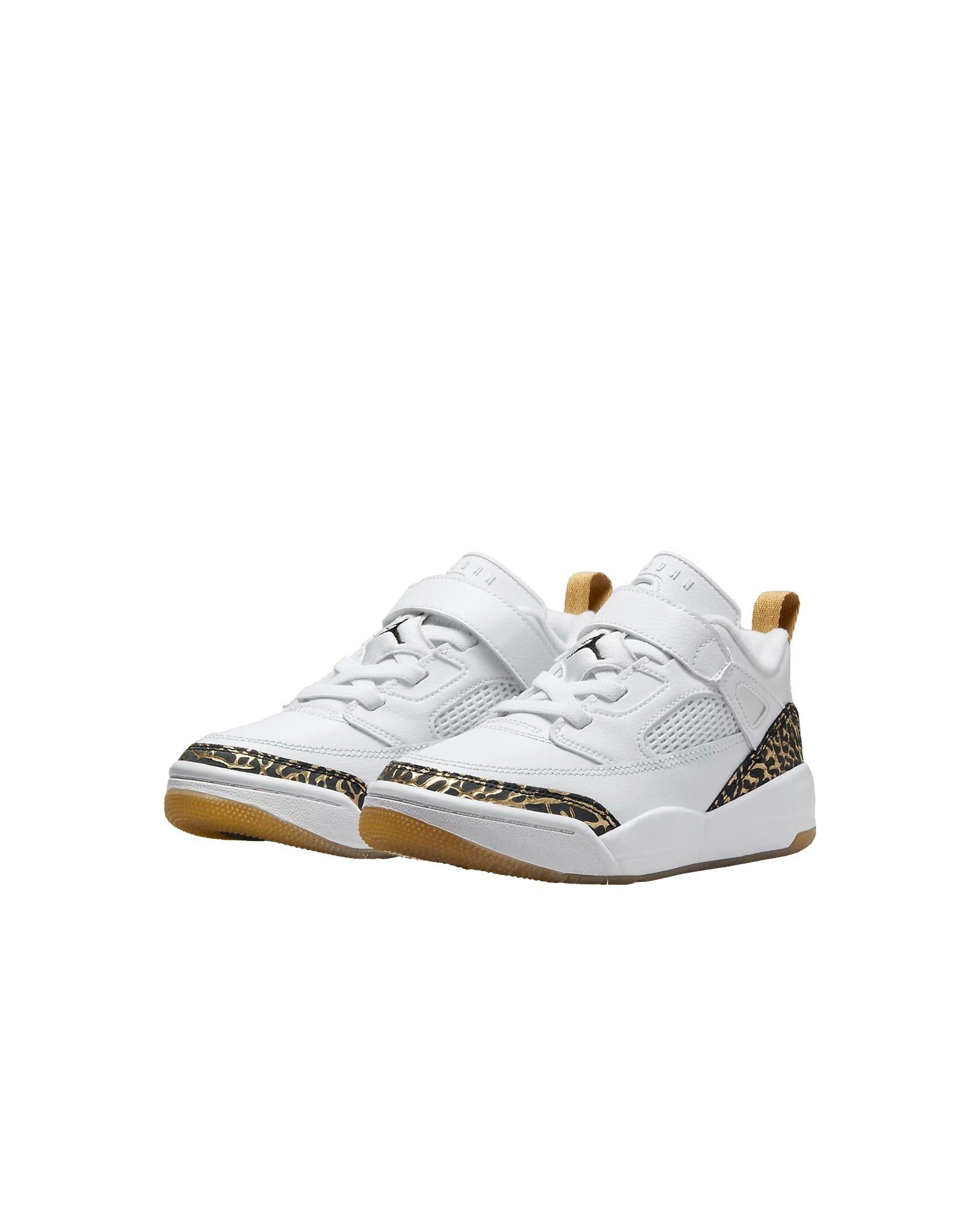 Jordan Spizike Low "White/Metallic Gold/Sail/Black" Preschool Boys' Shoe - WHITE/GOLD/BLACK Thumbnail View 4