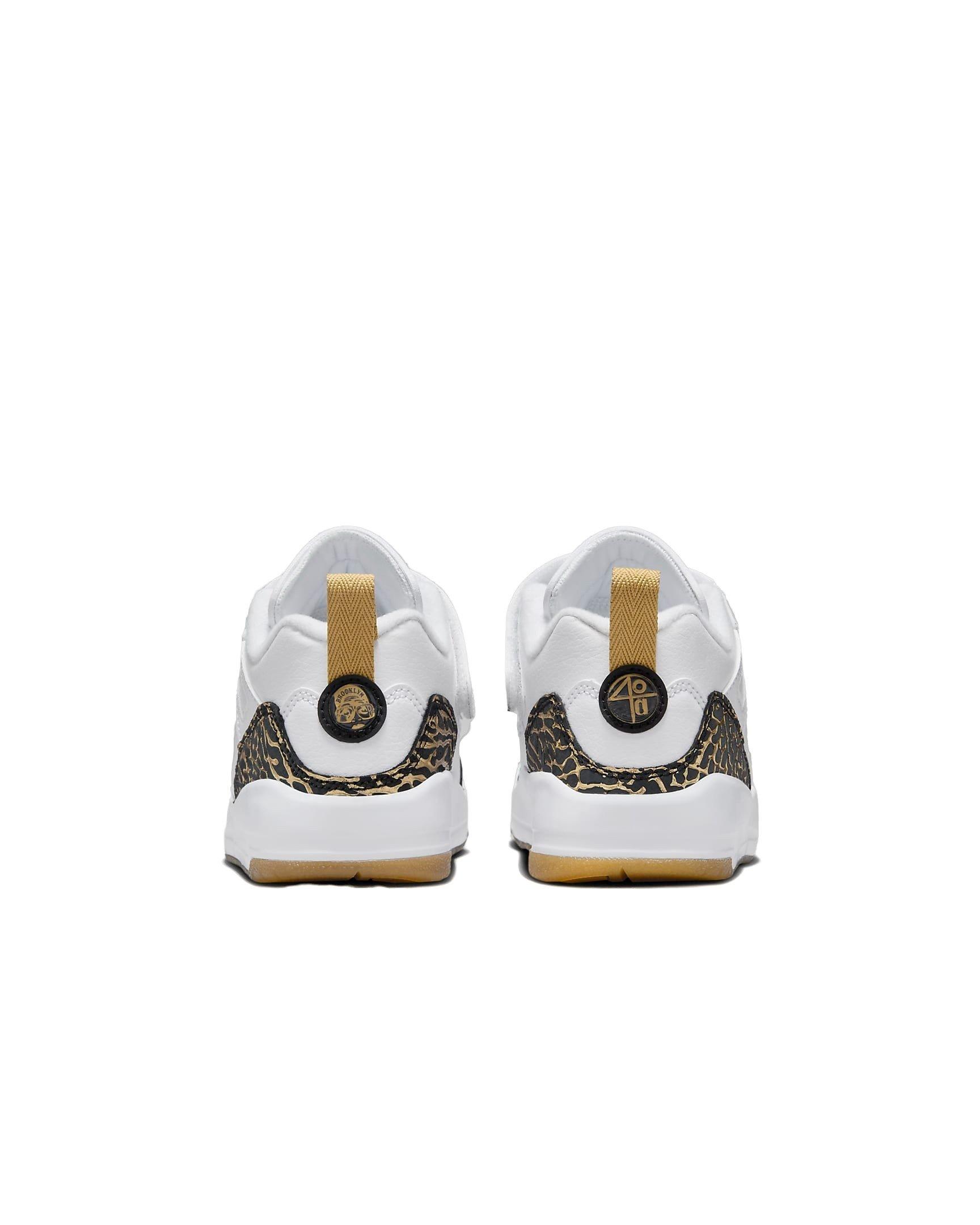 Jordan Spizike Low "White/Metallic Gold/Sail/Black" Preschool Boys' Shoe - WHITE/GOLD/BLACK Thumbnail View 5
