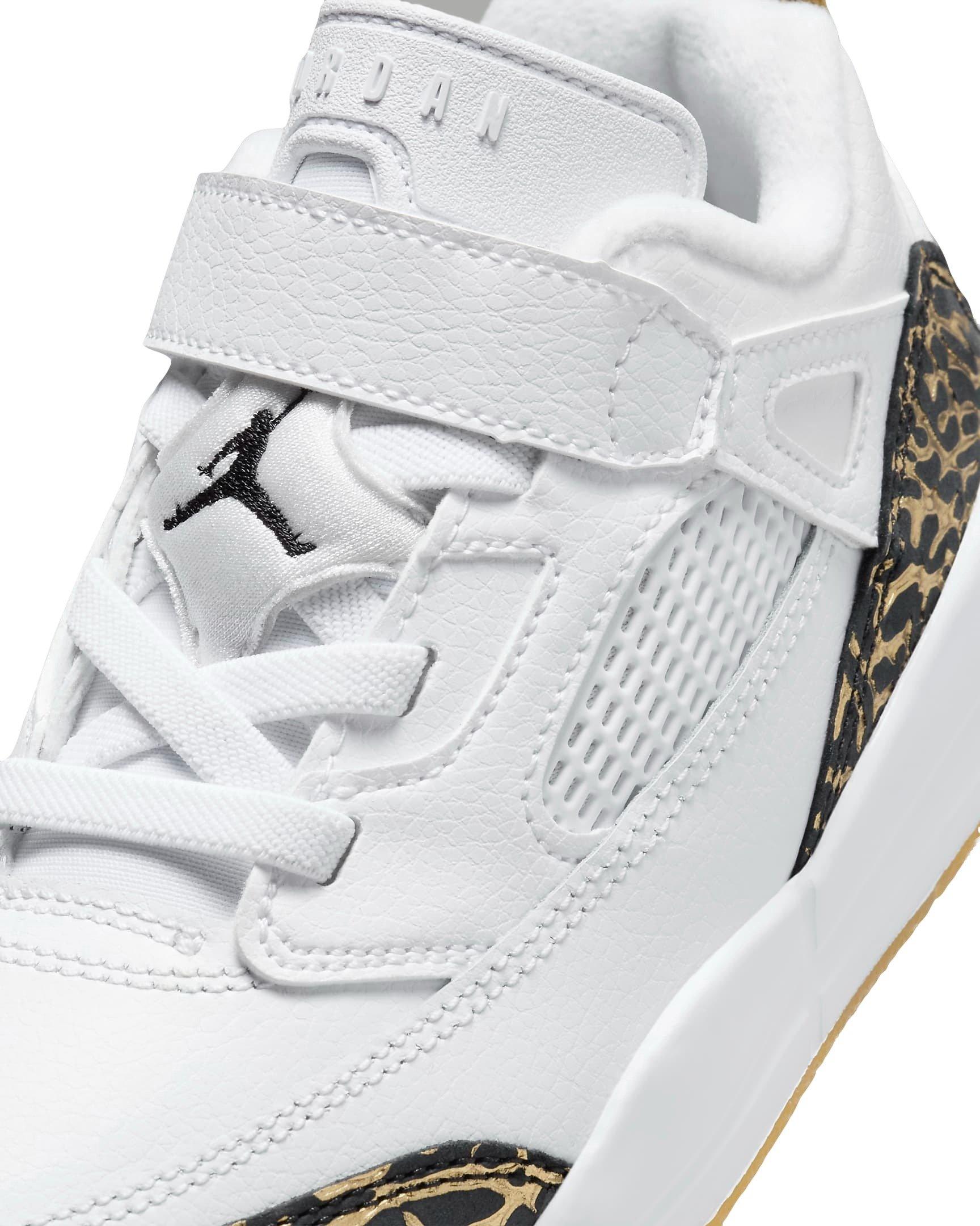 Jordan Spizike Low "White/Metallic Gold/Sail/Black" Preschool Boys' Shoe - WHITE/GOLD/BLACK Thumbnail View 6
