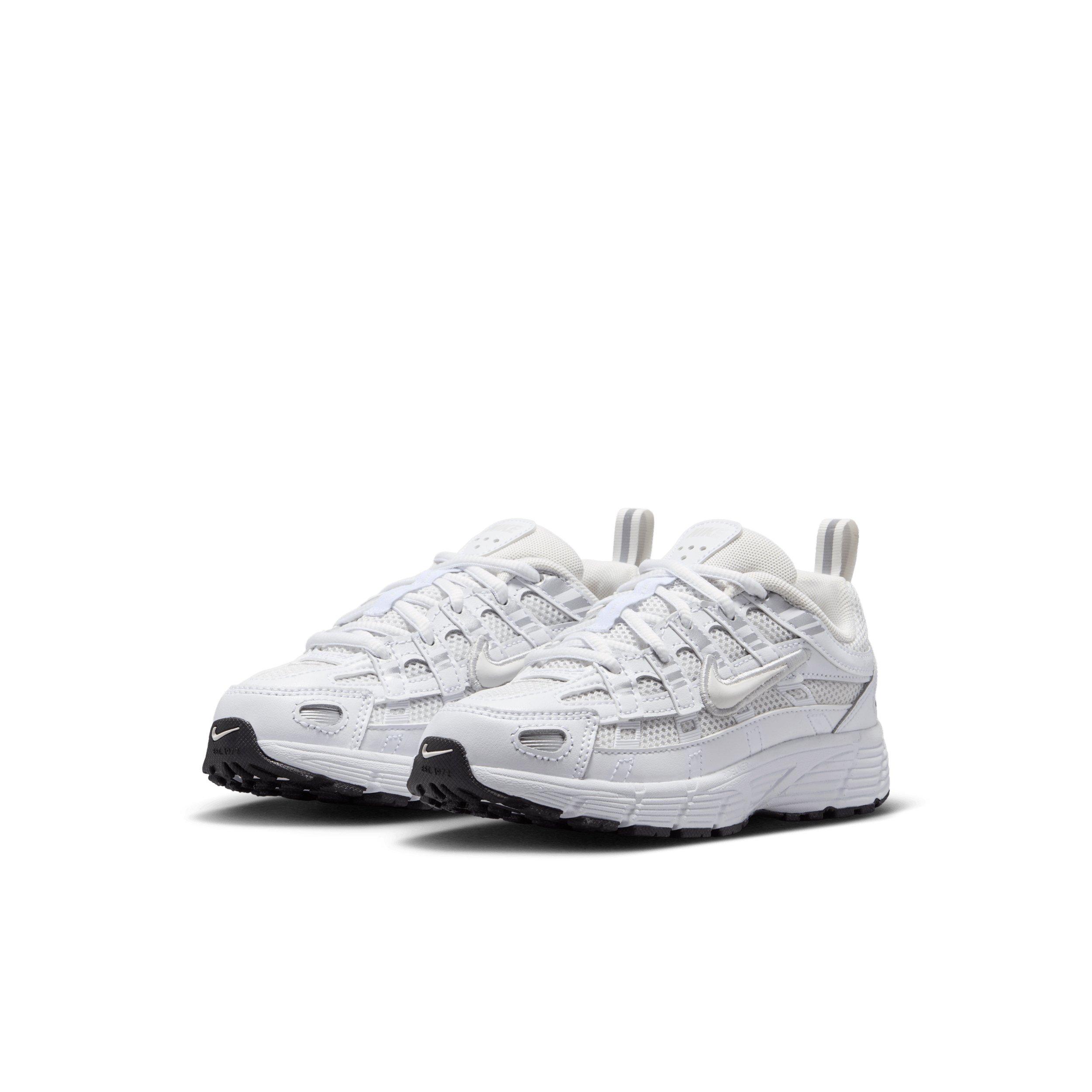 Nike P-6000 "Platinum Tint/White/Metallic Silver/Platinum Tint" Preschool Girls' Shoe - PLATINUM/WHITE/SILVER/PLATINUM