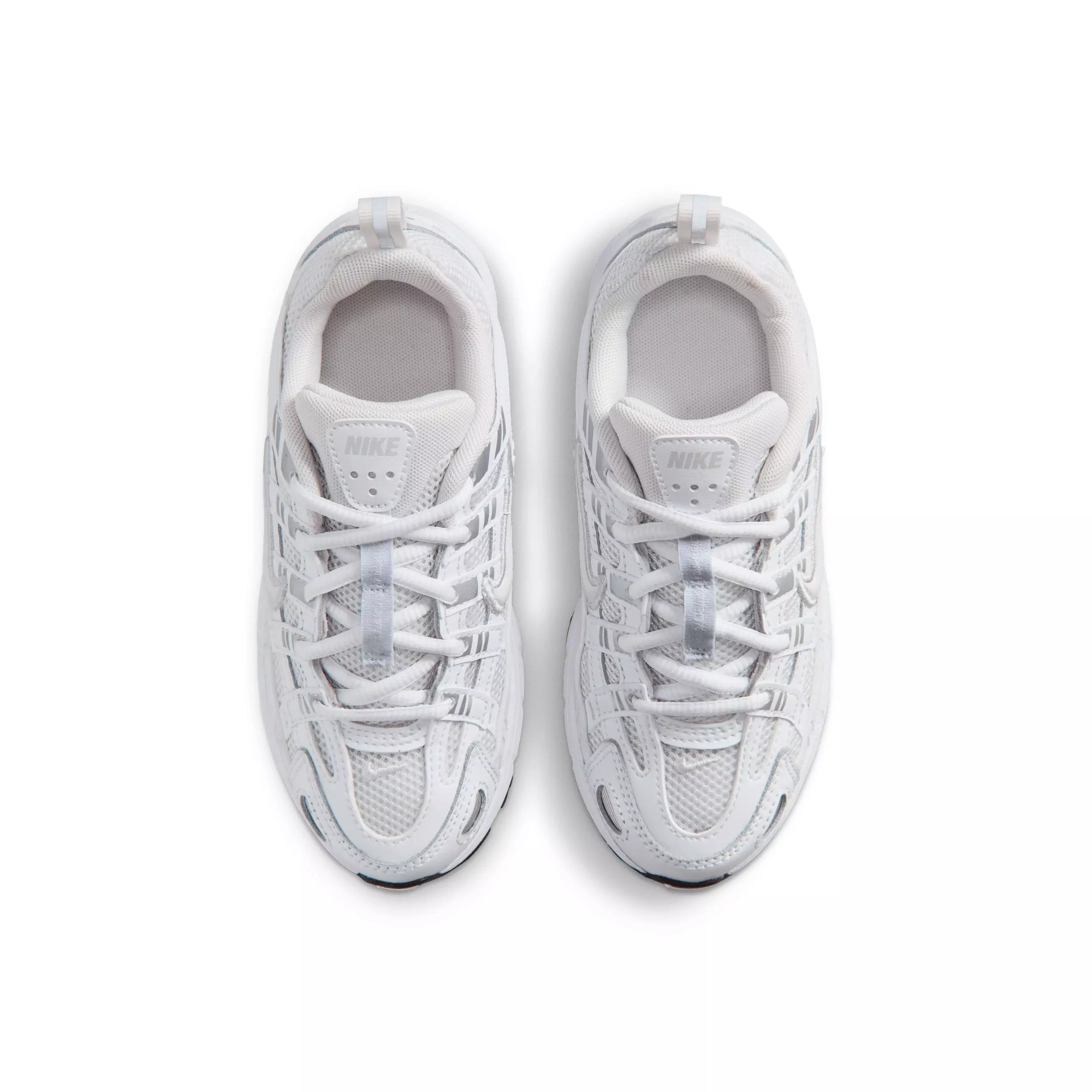 Nike P-6000 "Platinum Tint/White/Metallic Silver/Platinum Tint" Preschool Girls' Shoe - PLATINUM/WHITE/SILVER/PLATINUM