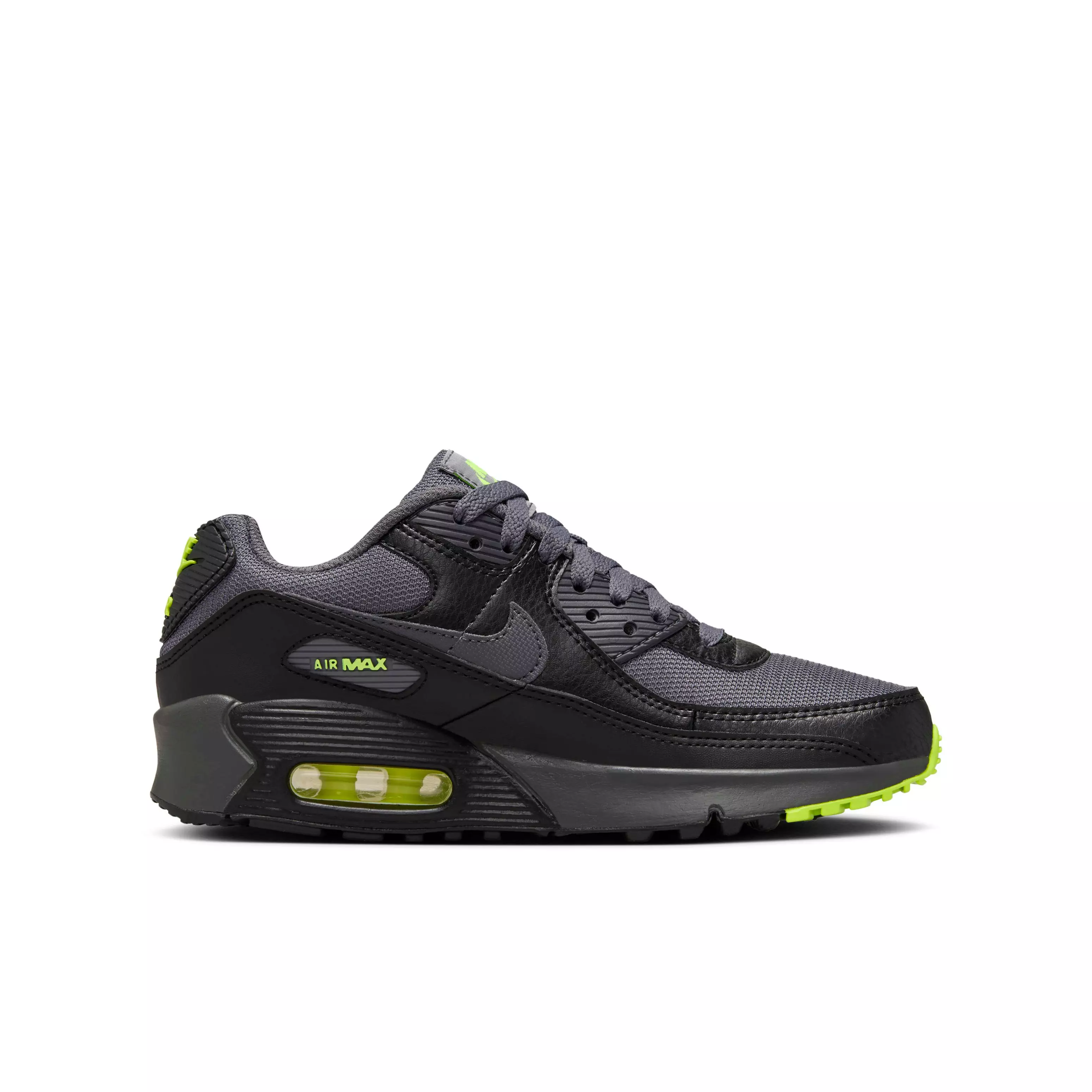 Nike Air Max 90 Next Nature "Black/Volt/Volt/Dark Grey" Grade School Boys' Shoe - BLACK/VOLT/VOLT/DK GREY