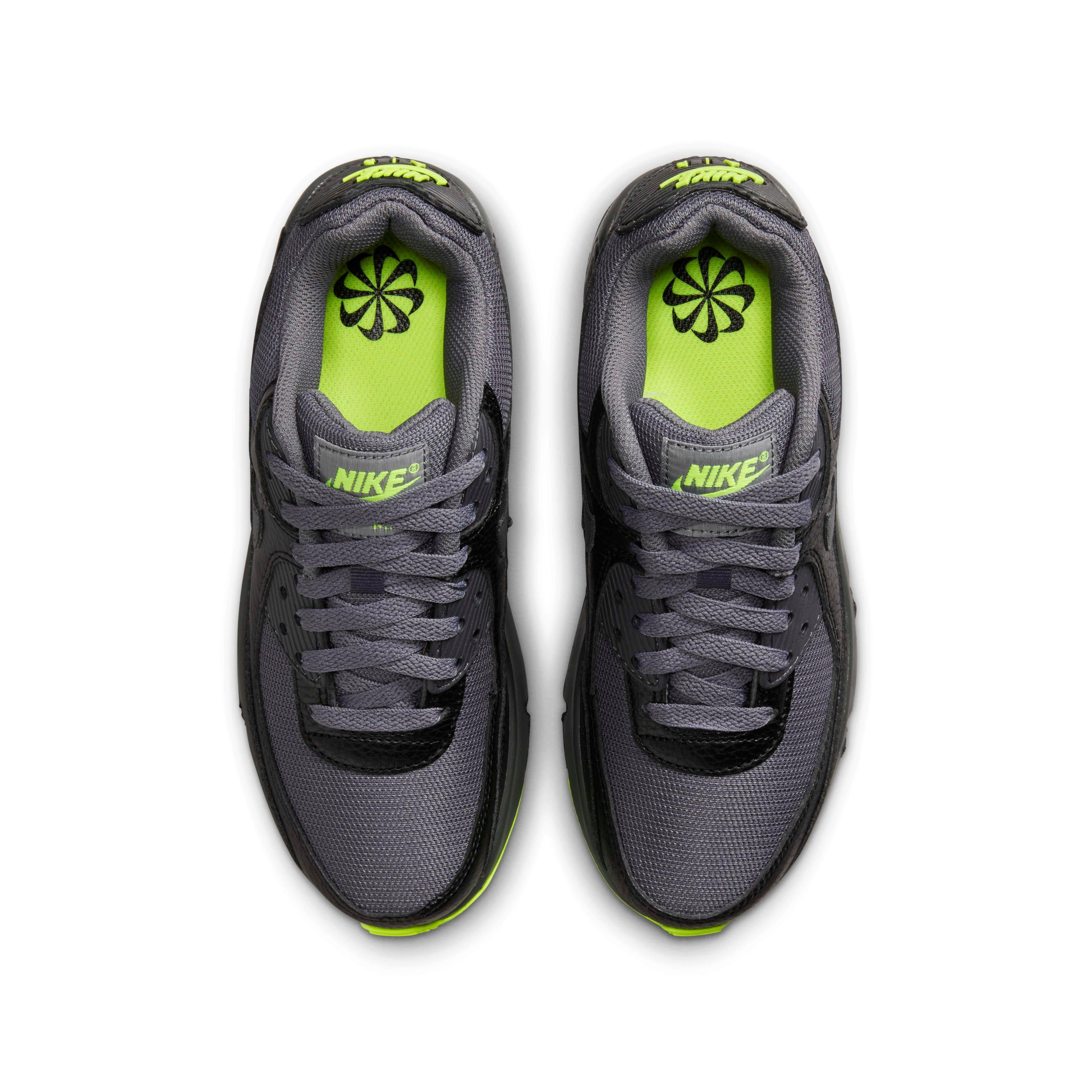 Nike Air Max 90 Next Nature Grade School Boys' "Black/Volt/Volt/Dark Grey" Shoe