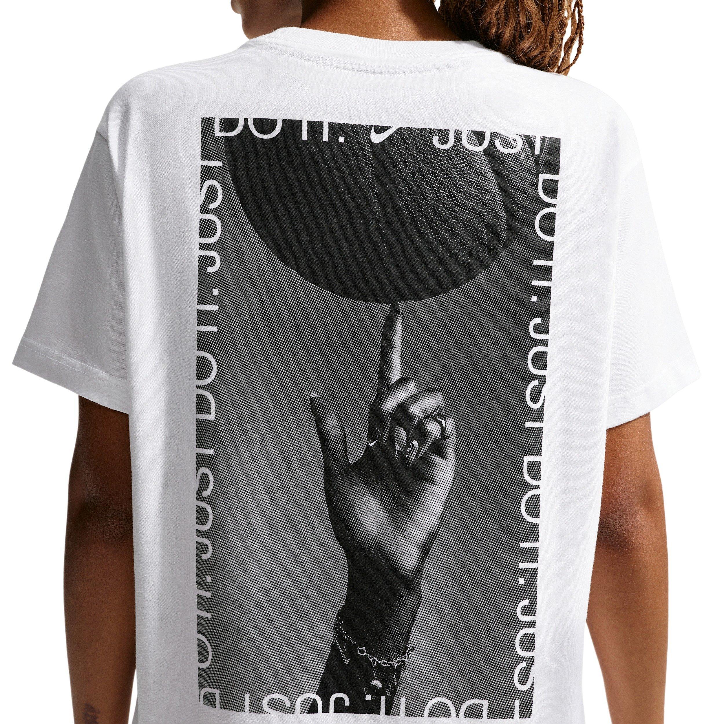 Nike Women's Short-Sleeve Basketball T-Shirt - White - WHITE Thumbnail View 2