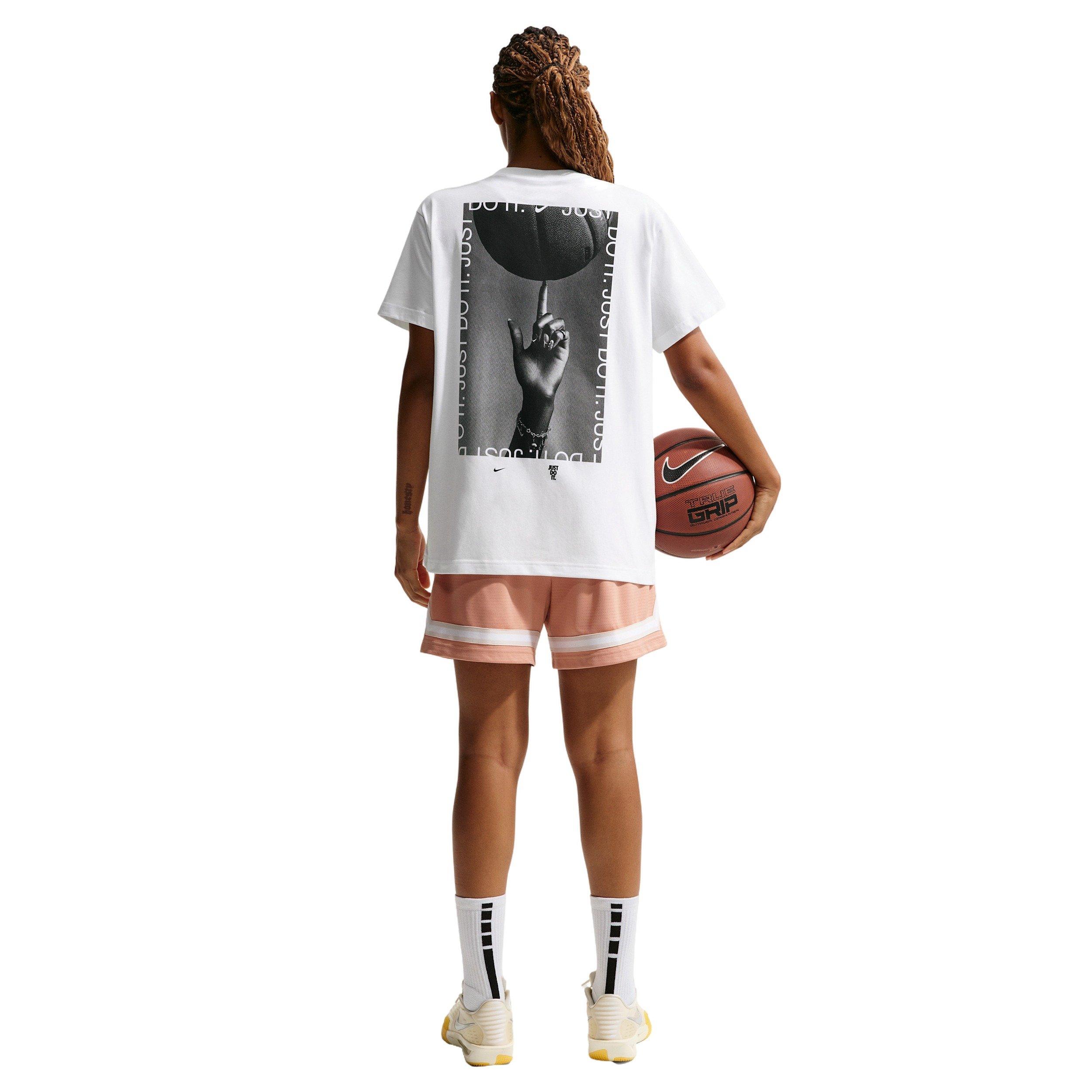 Nike Women's Short-Sleeve Basketball T-Shirt -White - WHITE Thumbnail View 5