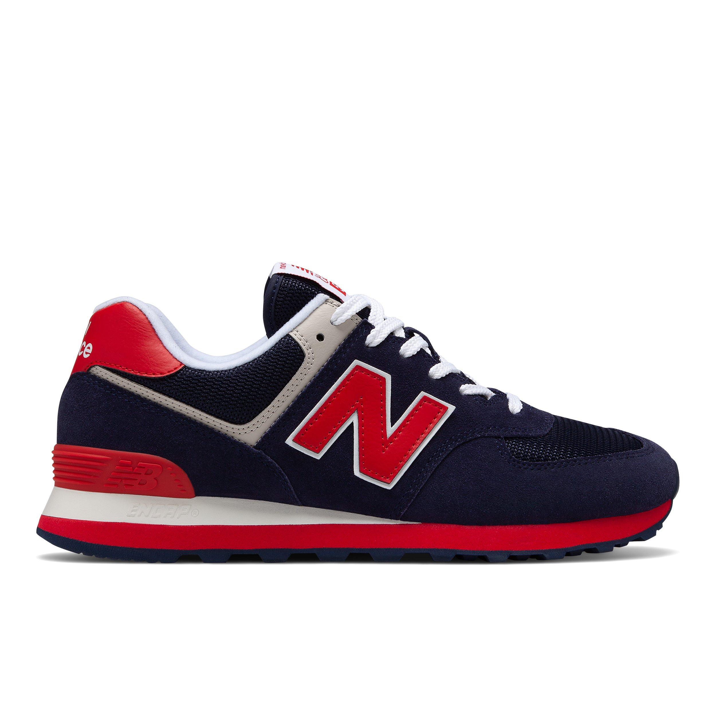 new balance 574 navy red