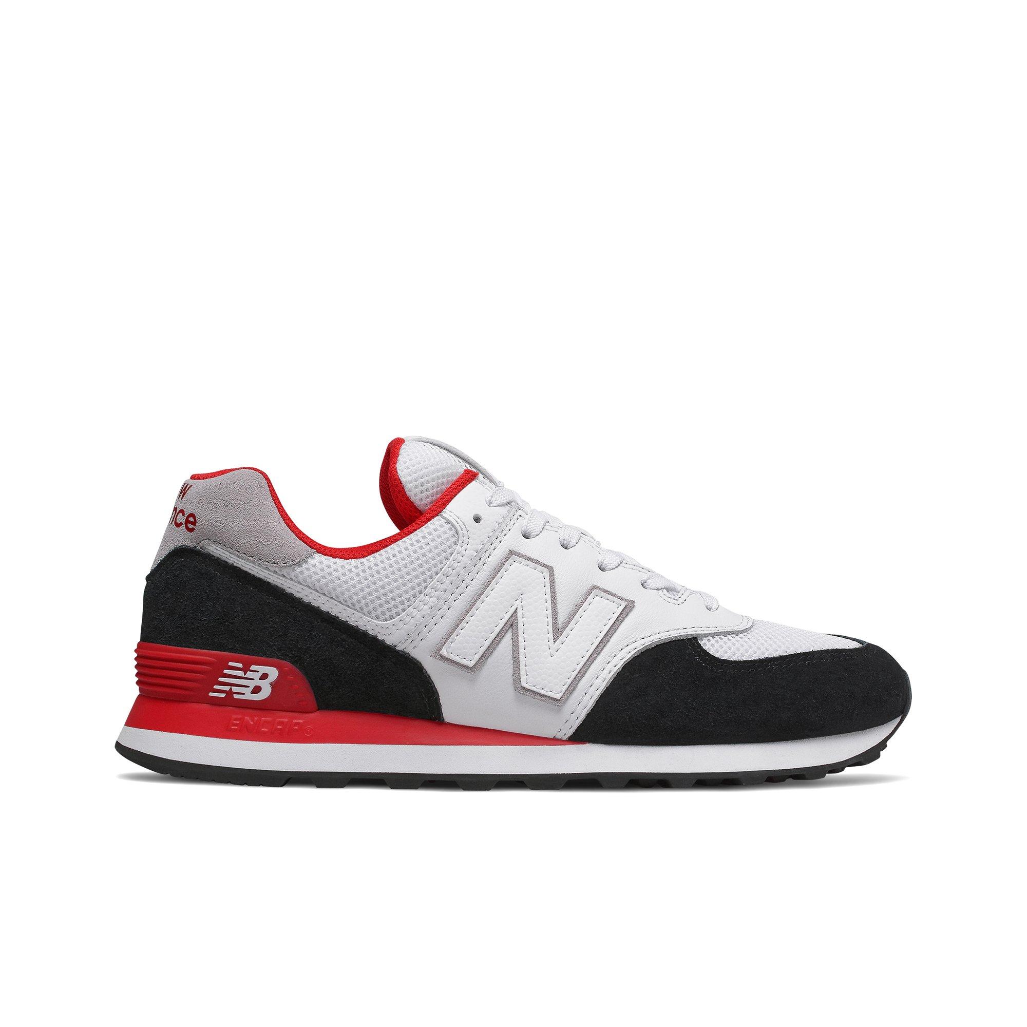 new balance 574 red black white
