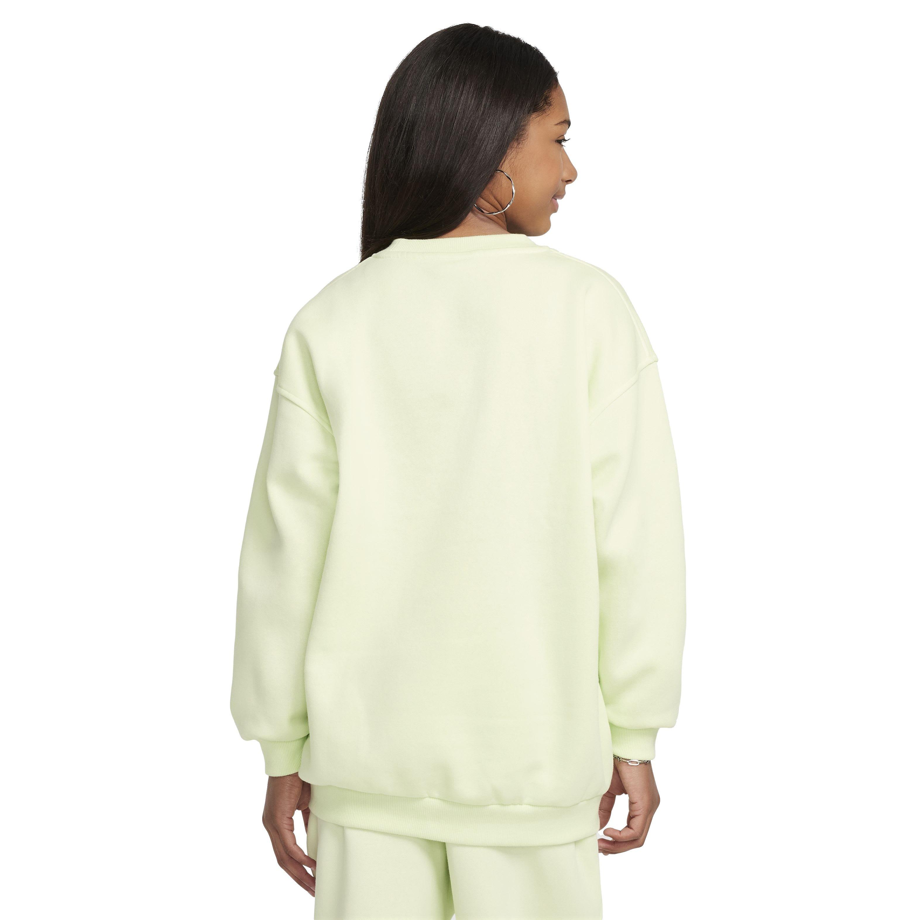 Nike Sportswear Club Fleece Oversized Big Girls' Light Green Sweatshirt