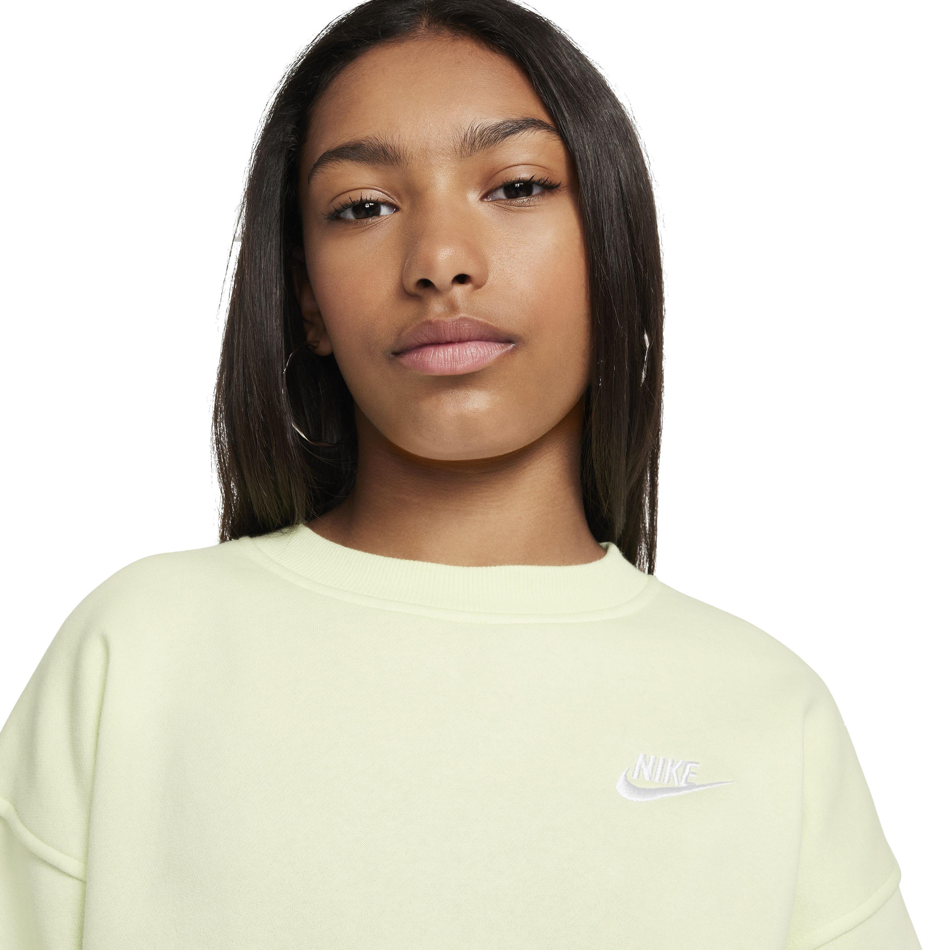 Nike Sportswear Club Fleece Oversized Big Girls' Light Green Sweatshirt