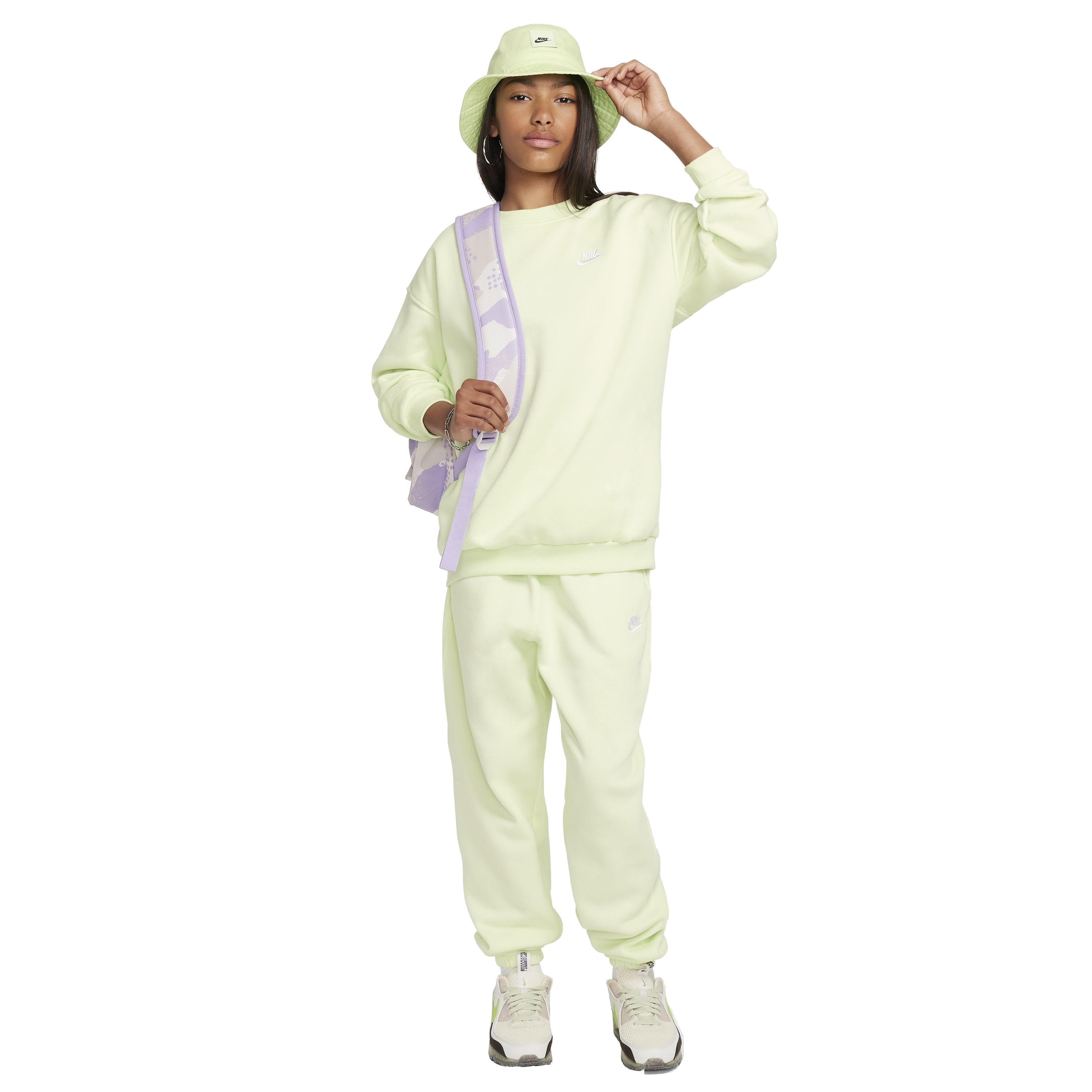 Nike Sportswear Club Fleece Oversized Big Girls' Light Green Sweatshirt