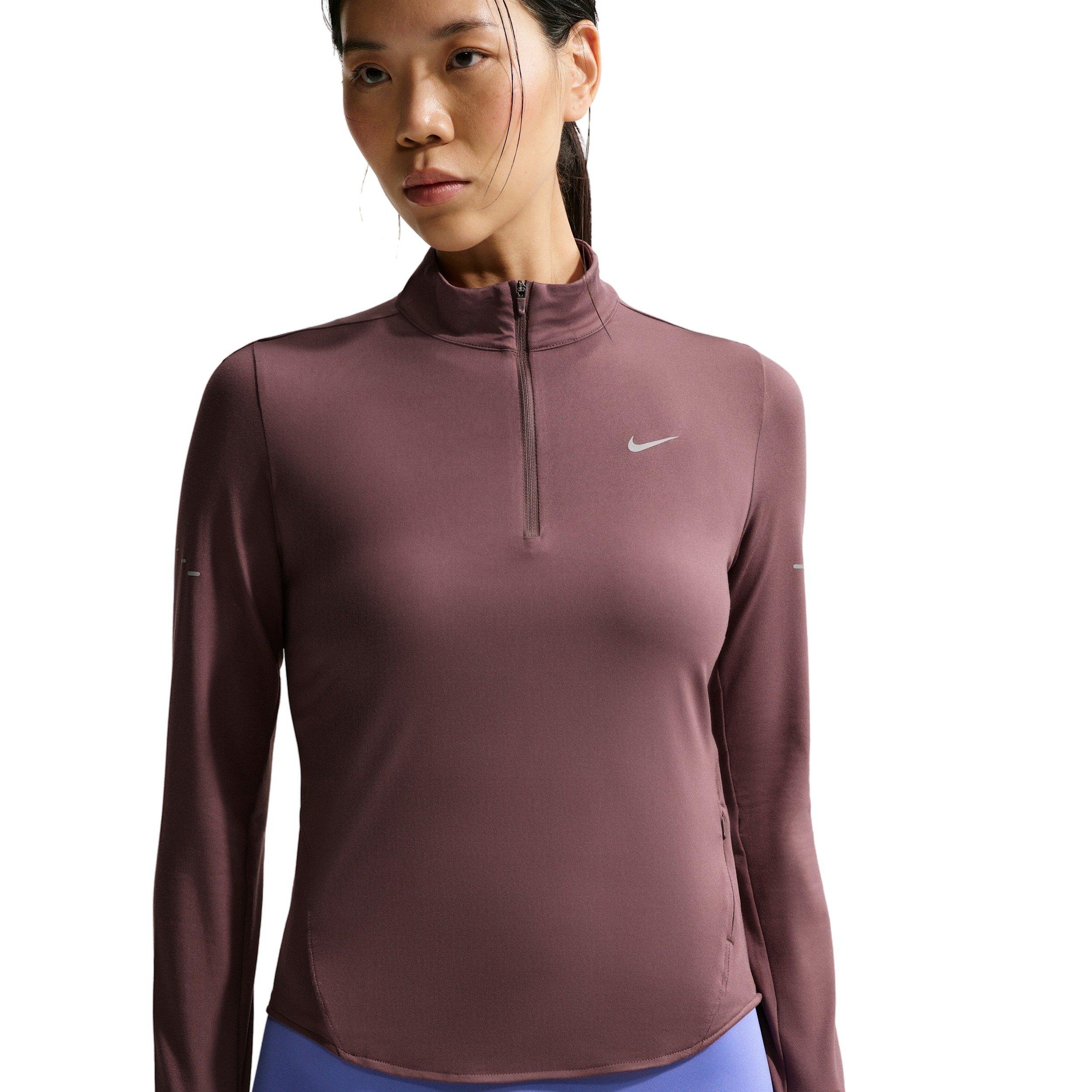 Nike Women's Swift Dri-FIT UV 1/4-Zip Running Top - Tattoo Purple - TATTOO PURPLE Thumbnail View 1
