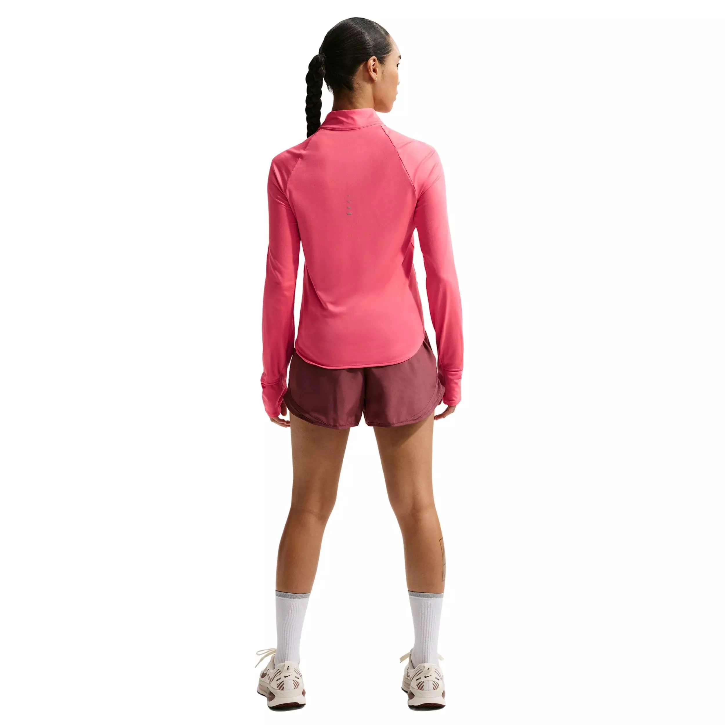 Nike Women's Swift Dri-FIT UV 1/4-Zip Running Top - Coral - CORAL