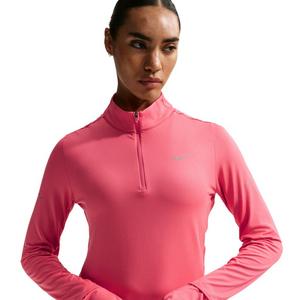 Nike Women's Swift Dri-FIT UV 1/4-Zip Running Top -Coral