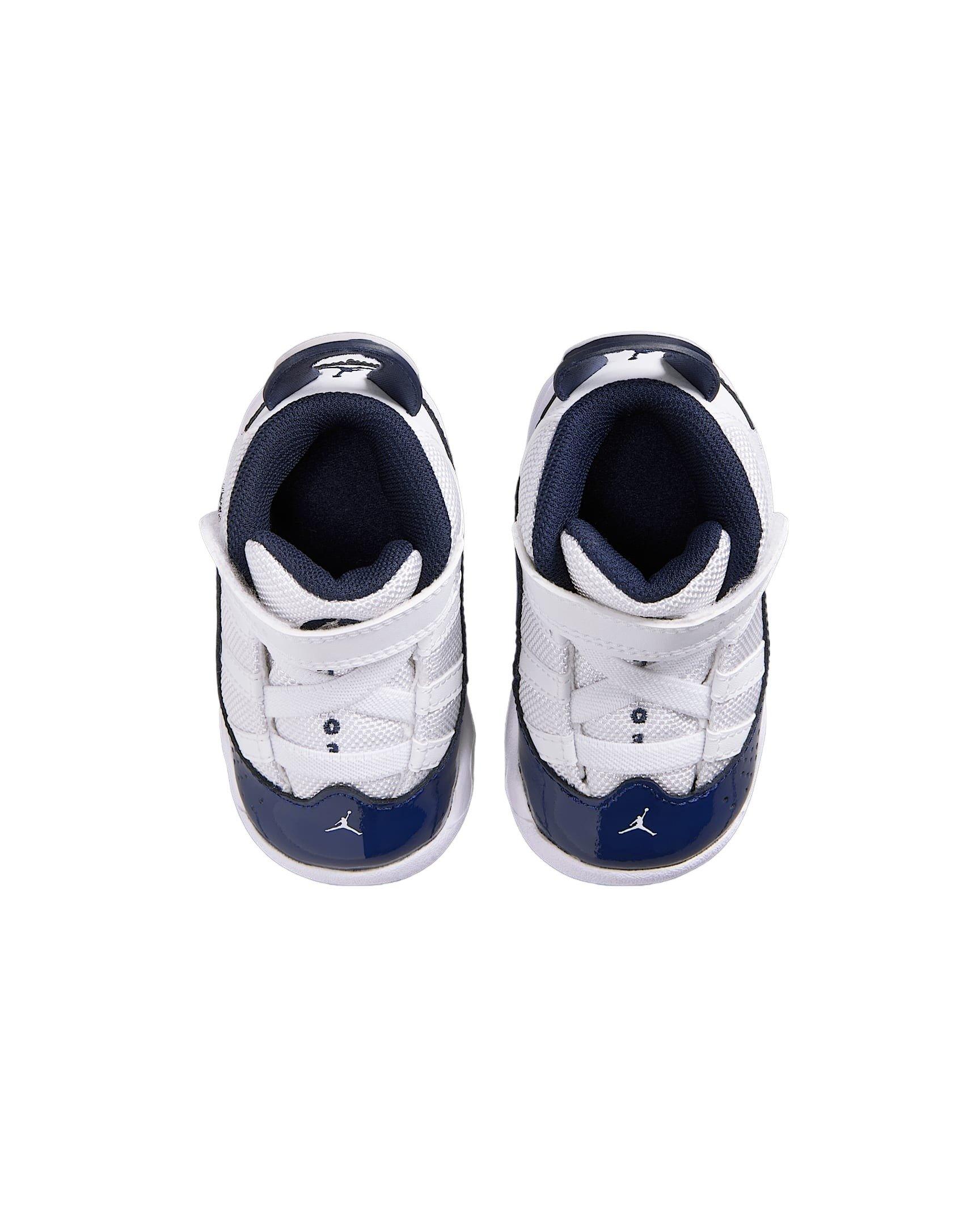 Jordan 6 Rings Infant Boys' "White/Neutral Grey/Midnight Navy" Shoe
