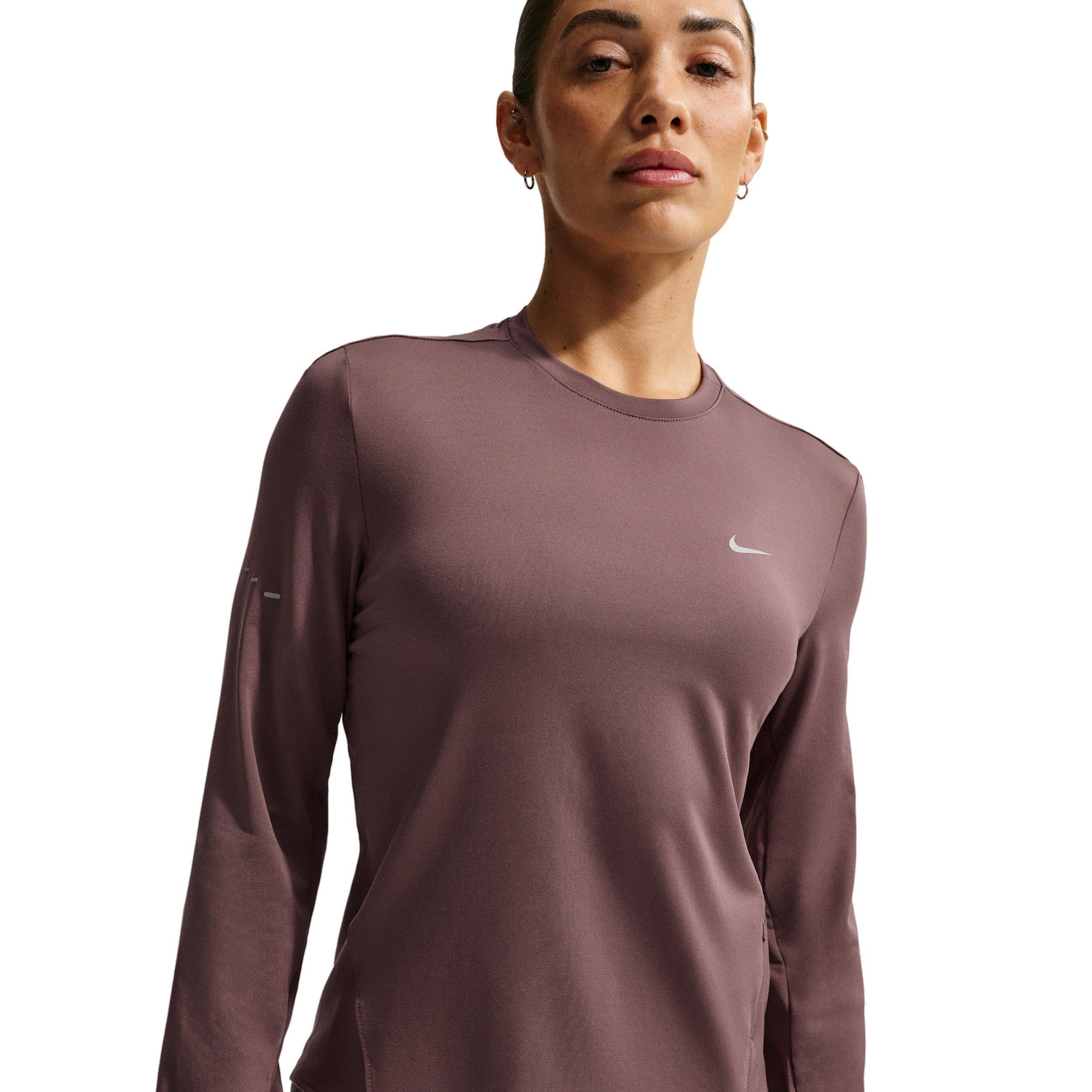 Nike Women's Swift Dri-FIT UV Long-Sleeve Crew-Neck Running Top - Tattoo Purple - TATTOO PURPLE Thumbnail View 1