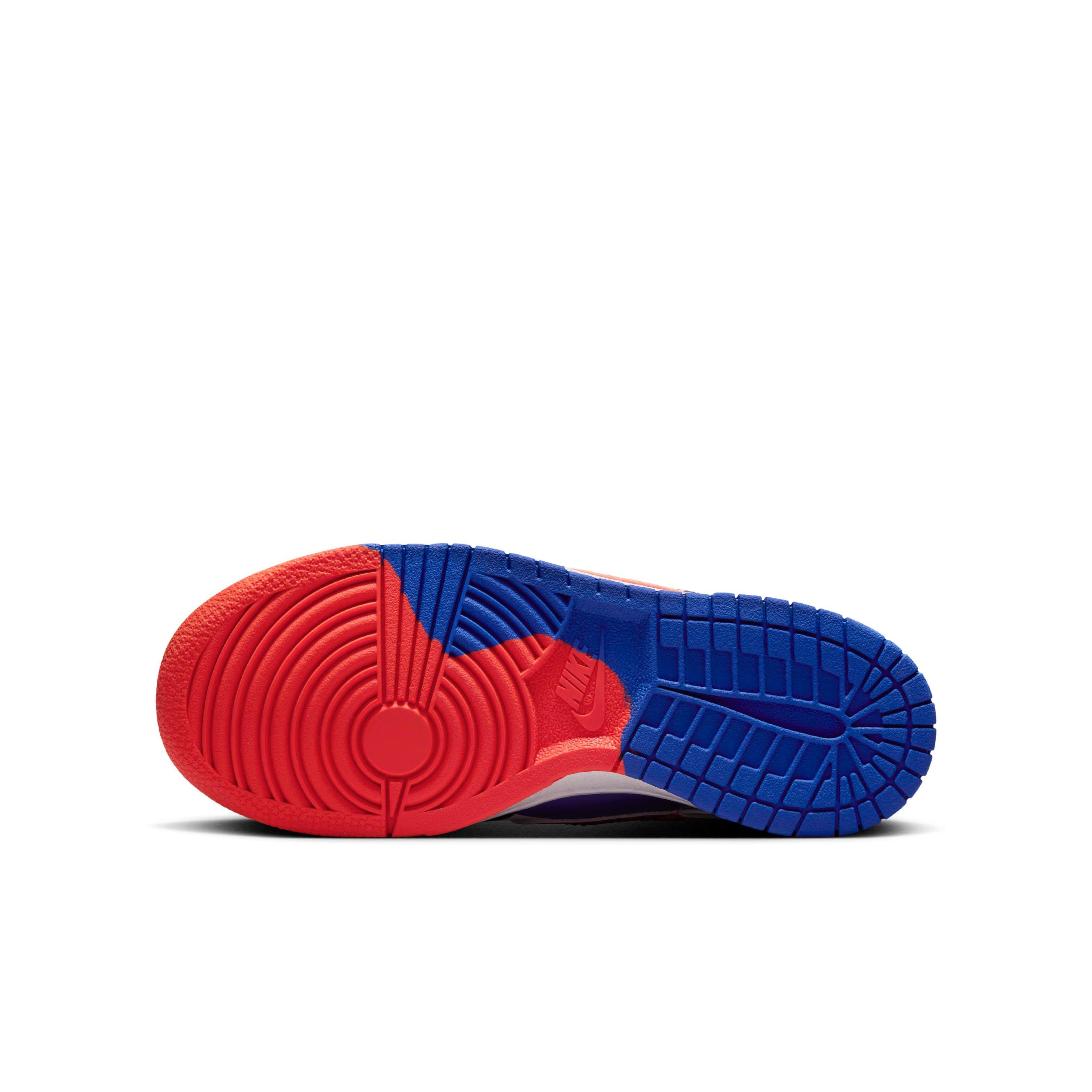 Nike Dunk Low SE Grade School Boys' "White/Light Silver/Midnight Navy" Shoe