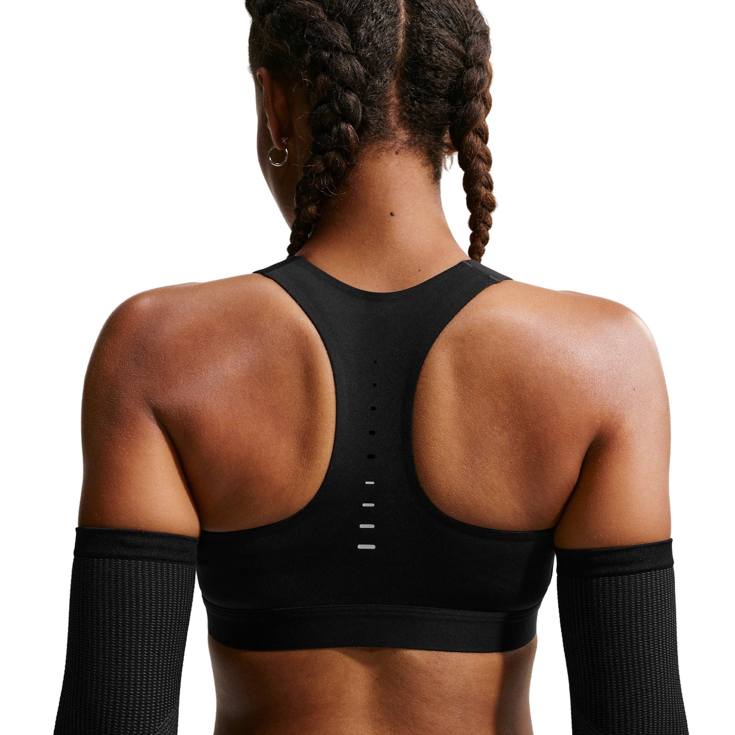 Nike Women's Swift High-Support Lightly Lined Sports Bra -Black - BLACK Thumbnail View 2