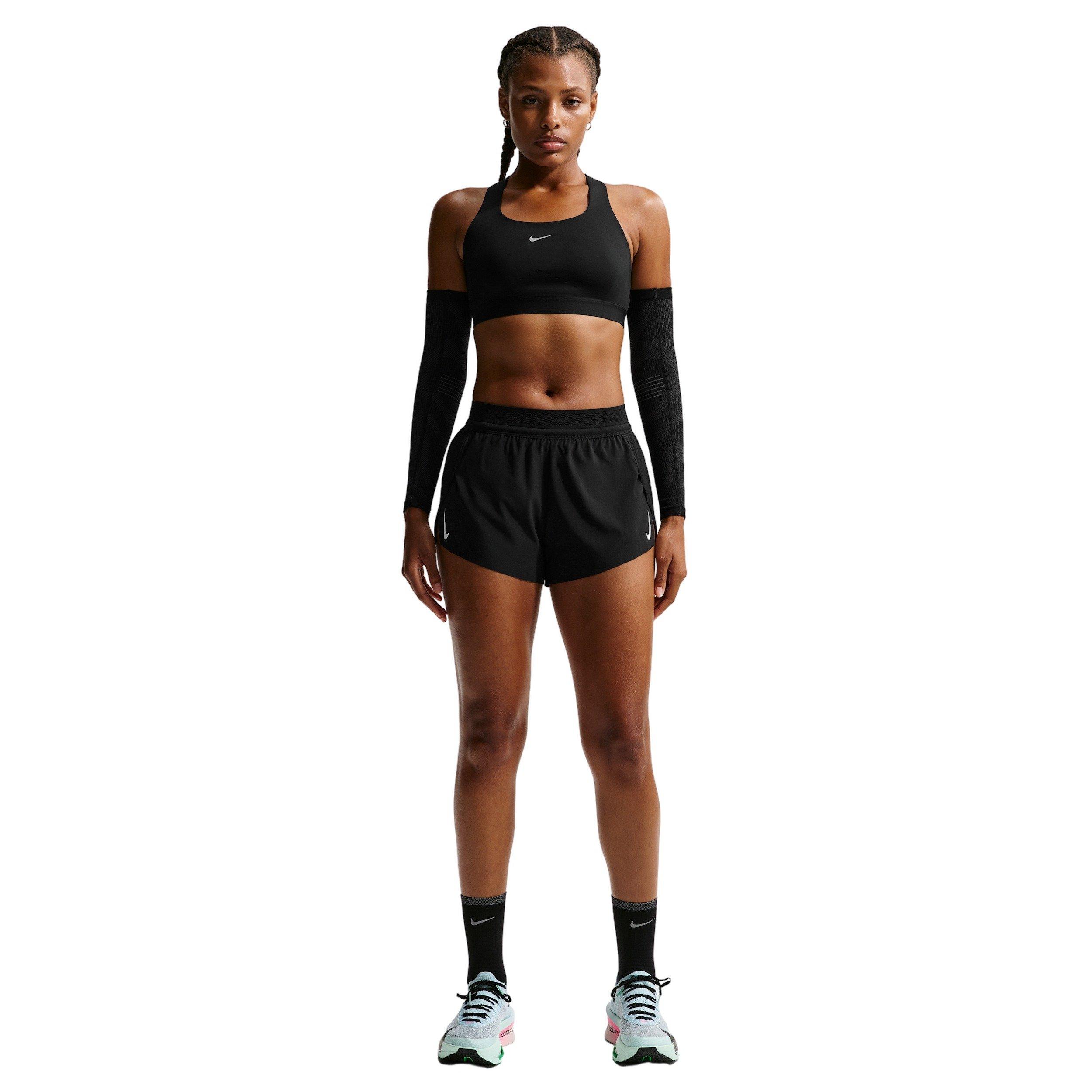 Nike Women's Swift High-Support Lightly Lined Sports Bra -Black - BLACK Thumbnail View 4