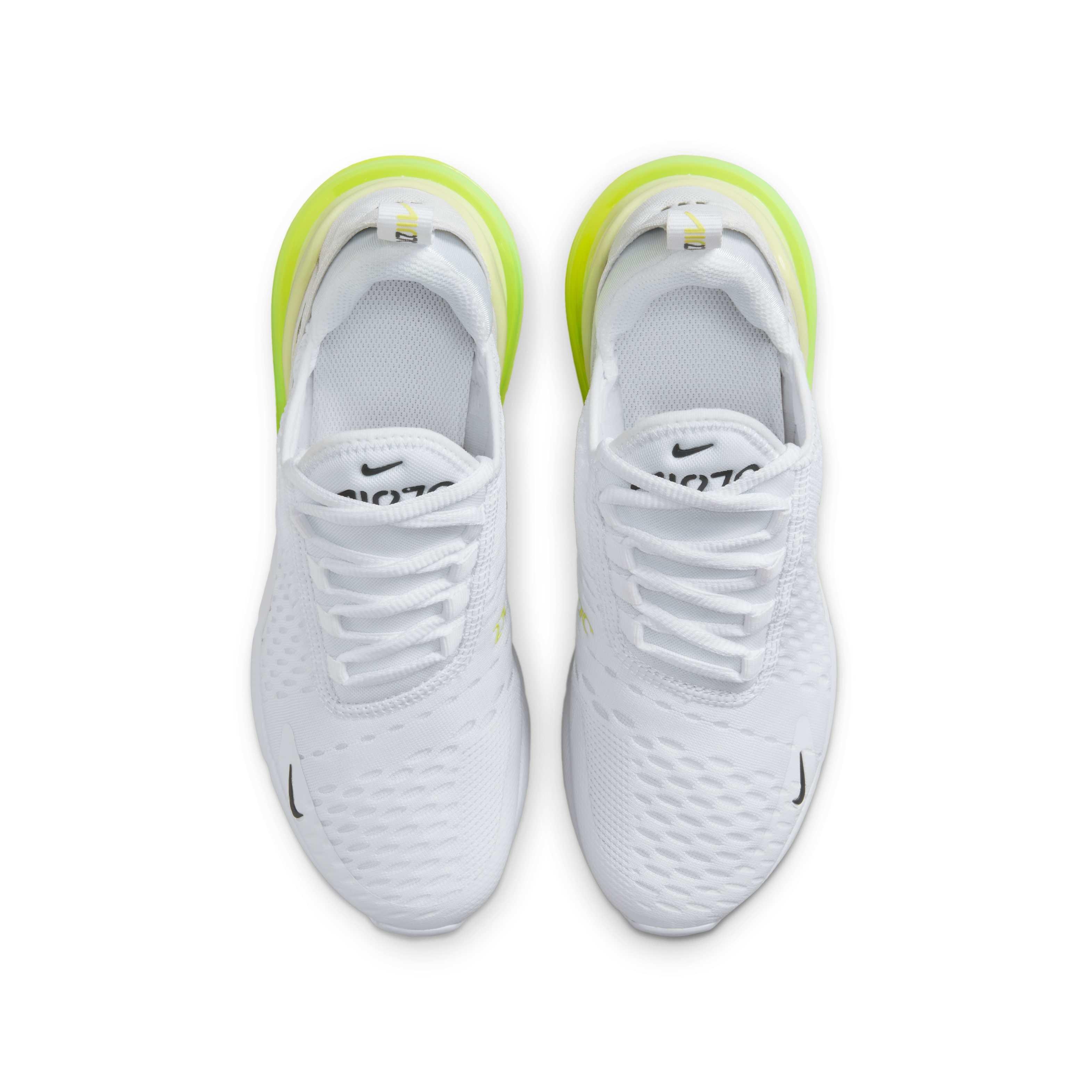 Nike Air Max 270 Grade School Boys' "White/Limelight/Vast Grey/Anthracite" Shoe