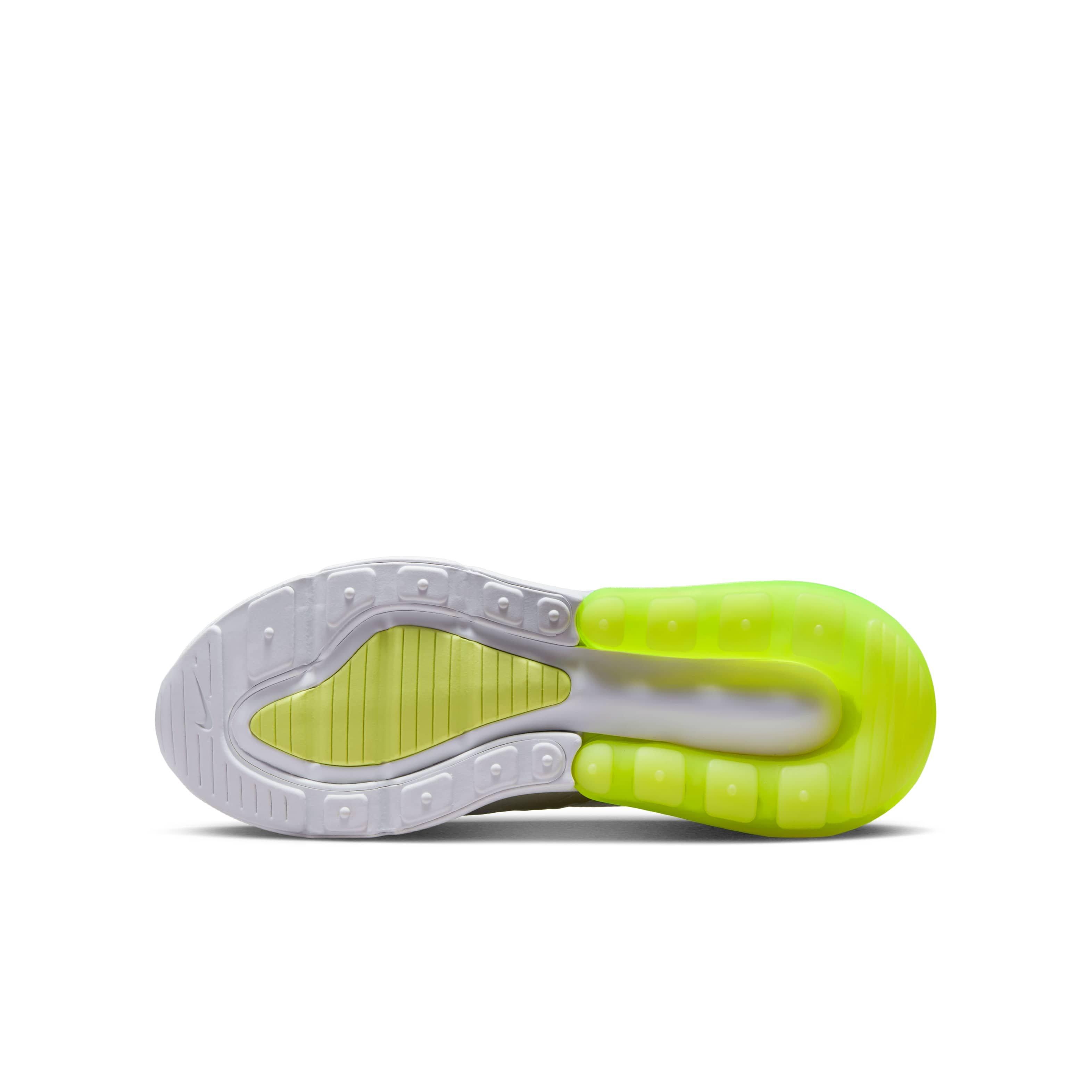 Nike Air Max 270 Grade School Boys' "White/Limelight/Vast Grey/Anthracite" Shoe