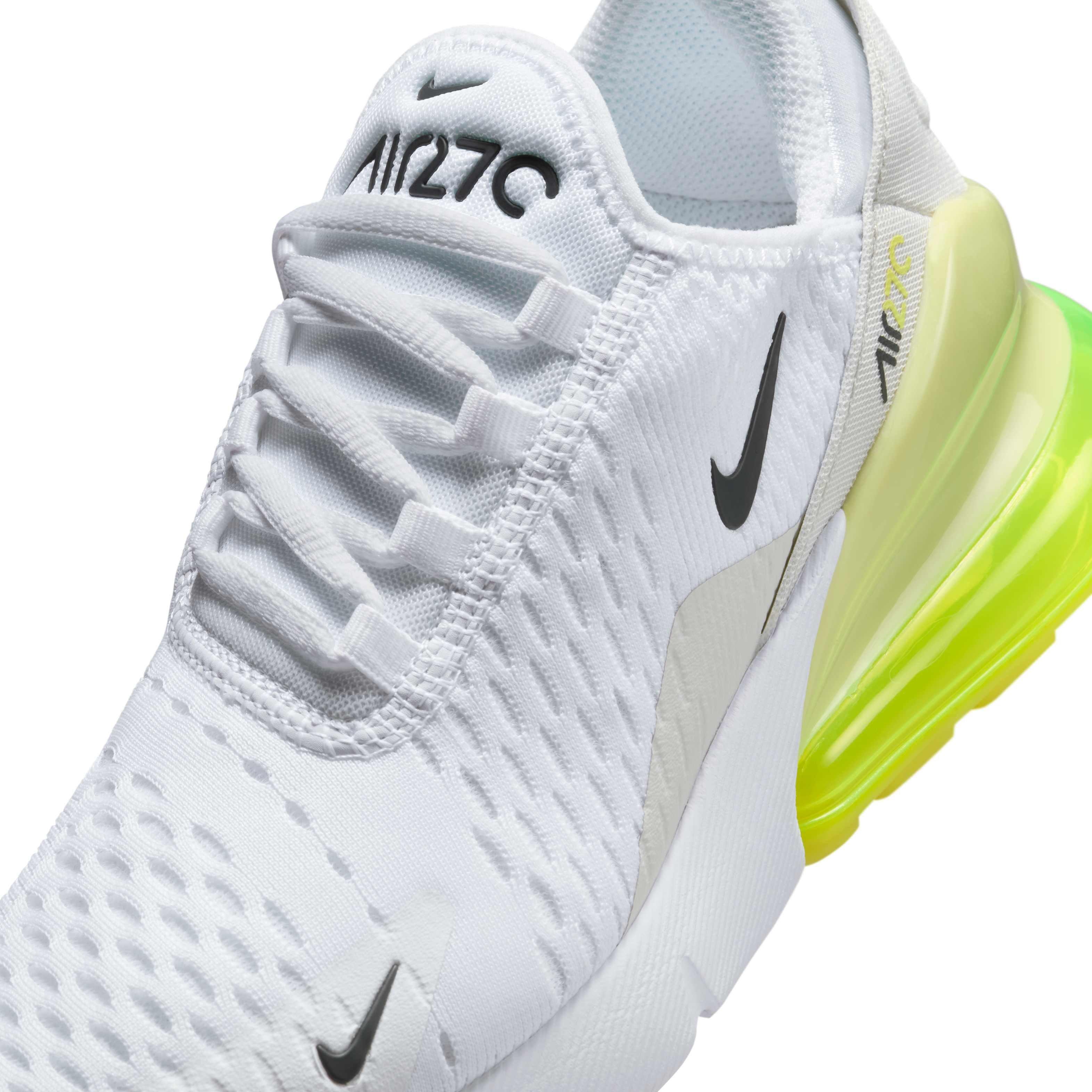 Nike Air Max 270 Grade School Boys' "White/Limelight/Vast Grey/Anthracite" Shoe