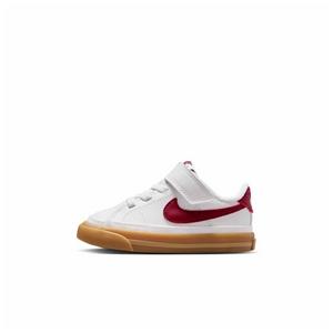 Nike Court Legacy "White/Gum Yellow/Team Red" Infant Girls' Shoe