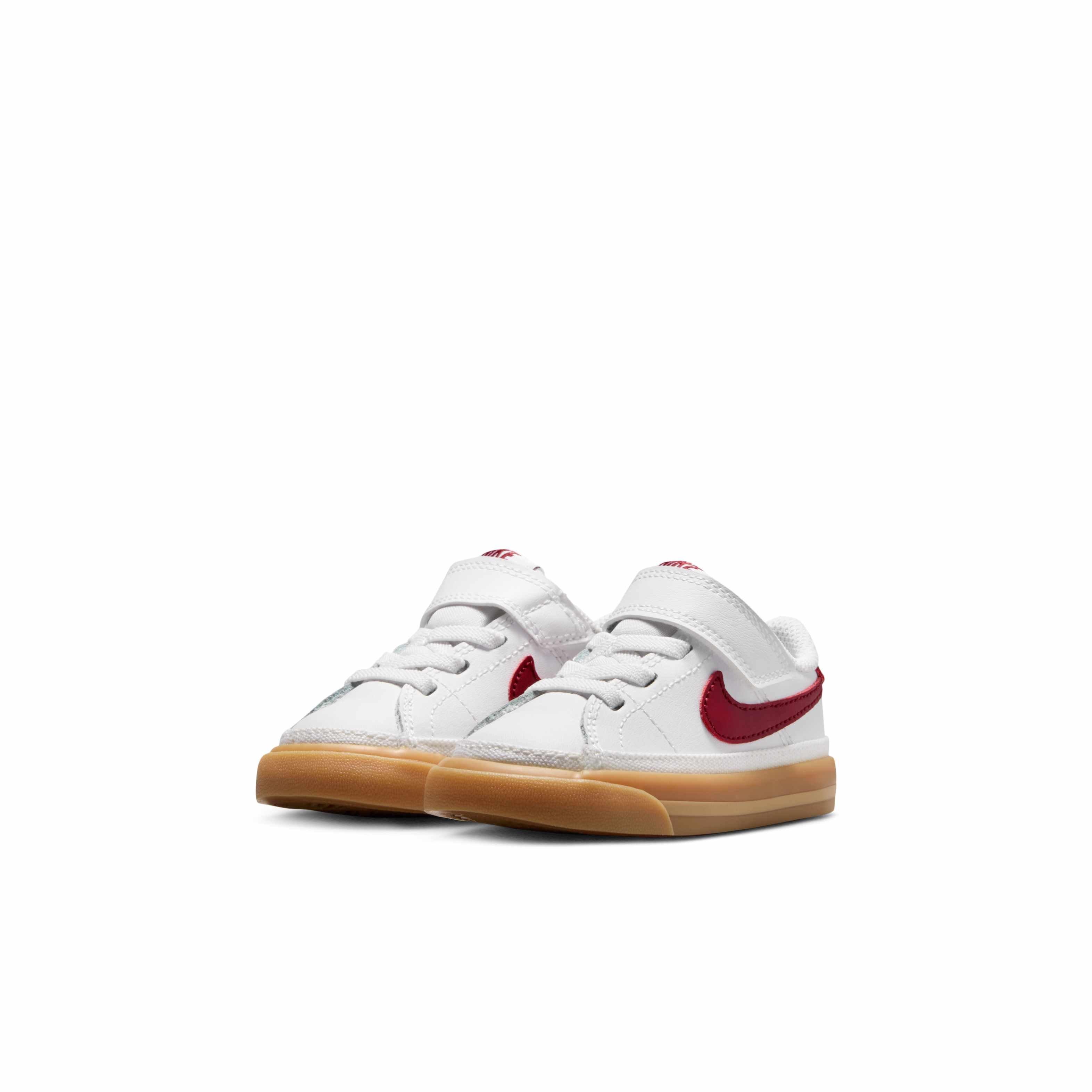 Nike Court Legacy Infant Girls' "White/Gum Yellow/Team Red" Shoe