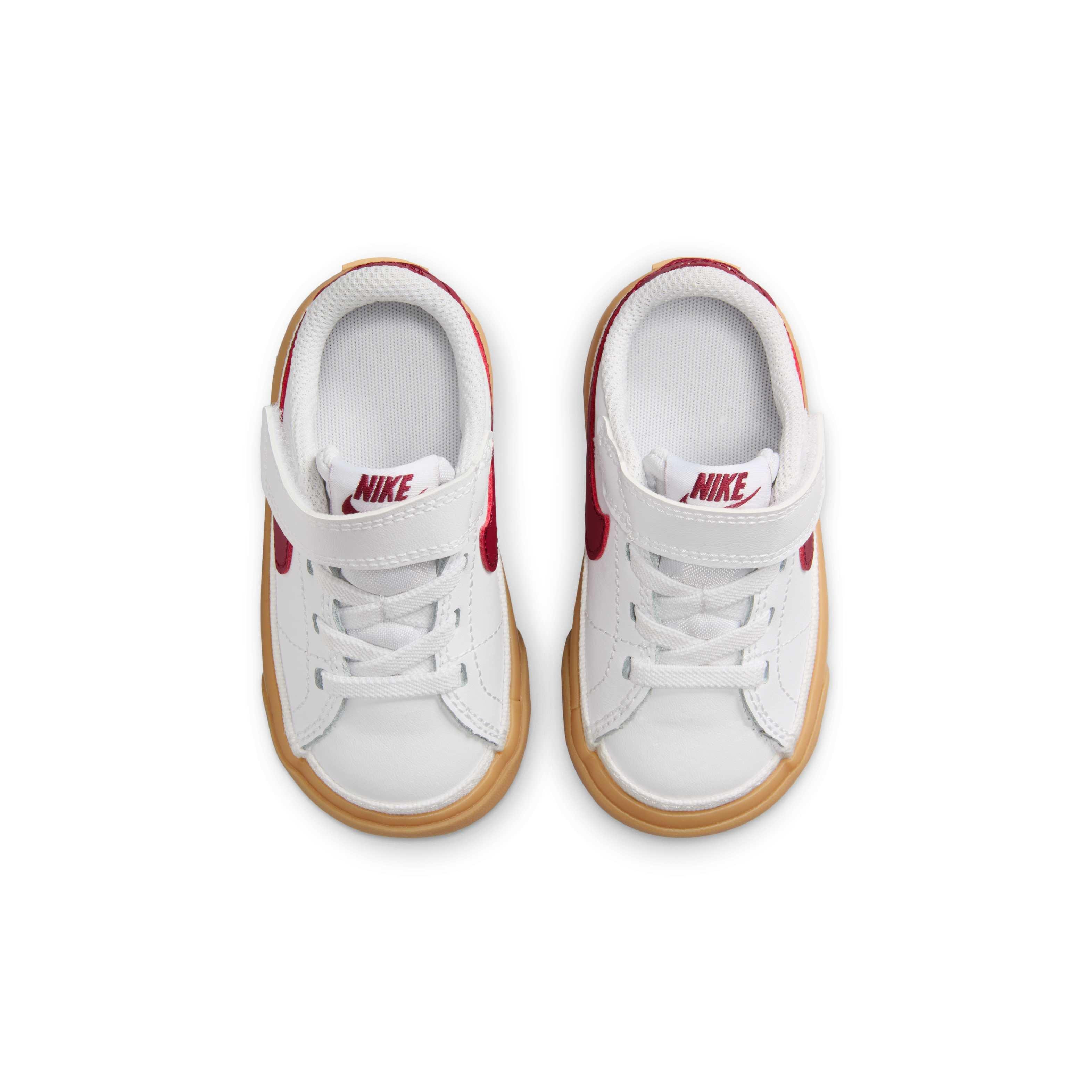 Nike Court Legacy Infant Girls' "White/Gum Yellow/Team Red" Shoe