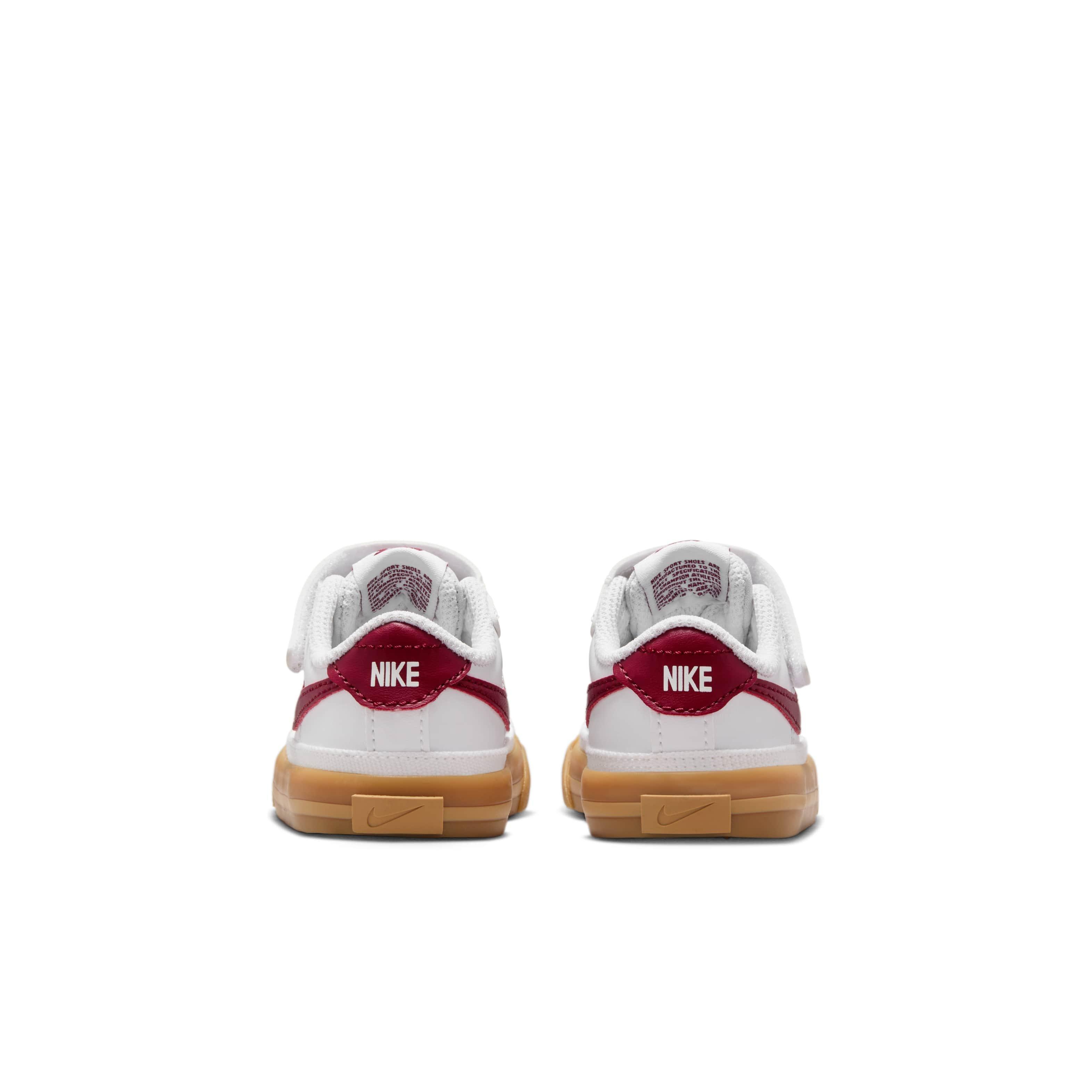 Nike Court Legacy Infant Girls' "White/Gum Yellow/Team Red" Shoe