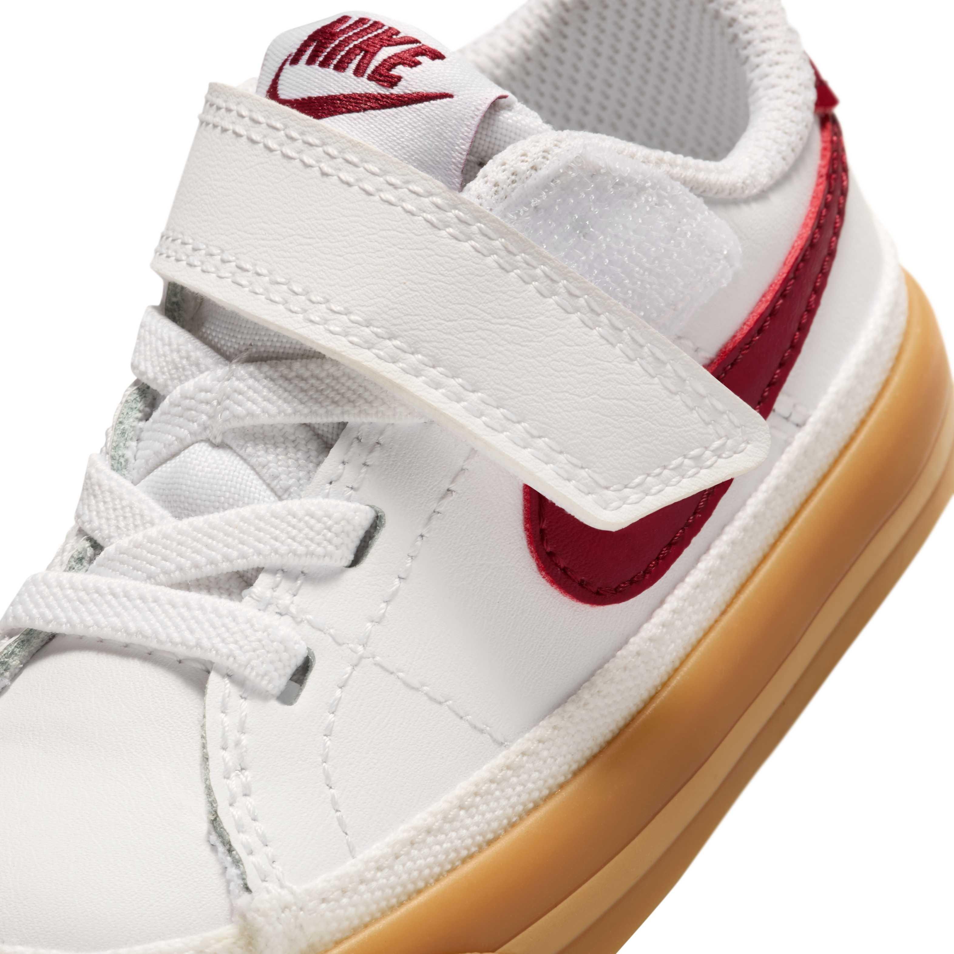 Nike Court Legacy Infant Girls' "White/Gum Yellow/Team Red" Shoe