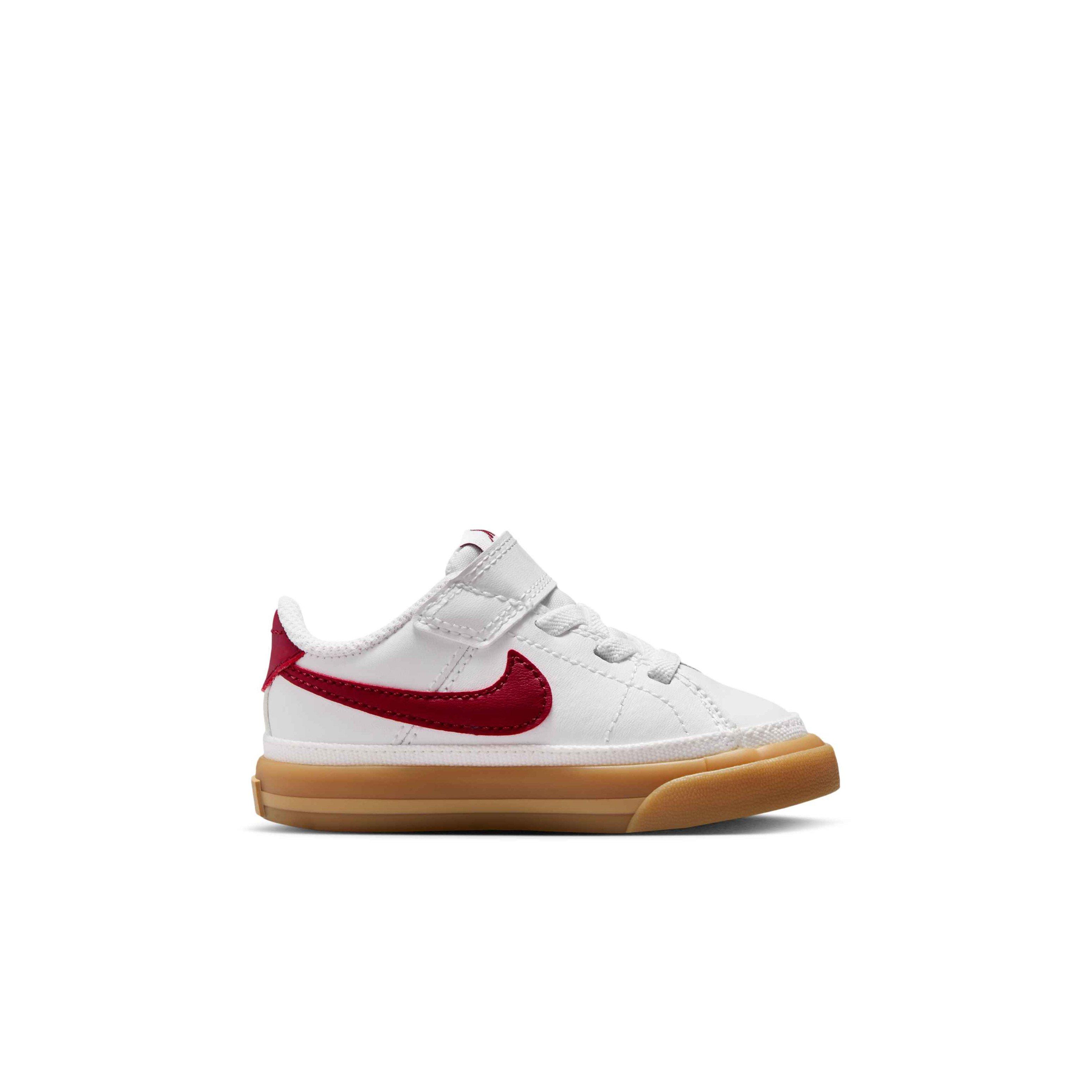 Nike Court Legacy "White/Gum Yellow/Team Red" Infant Girls' Shoe