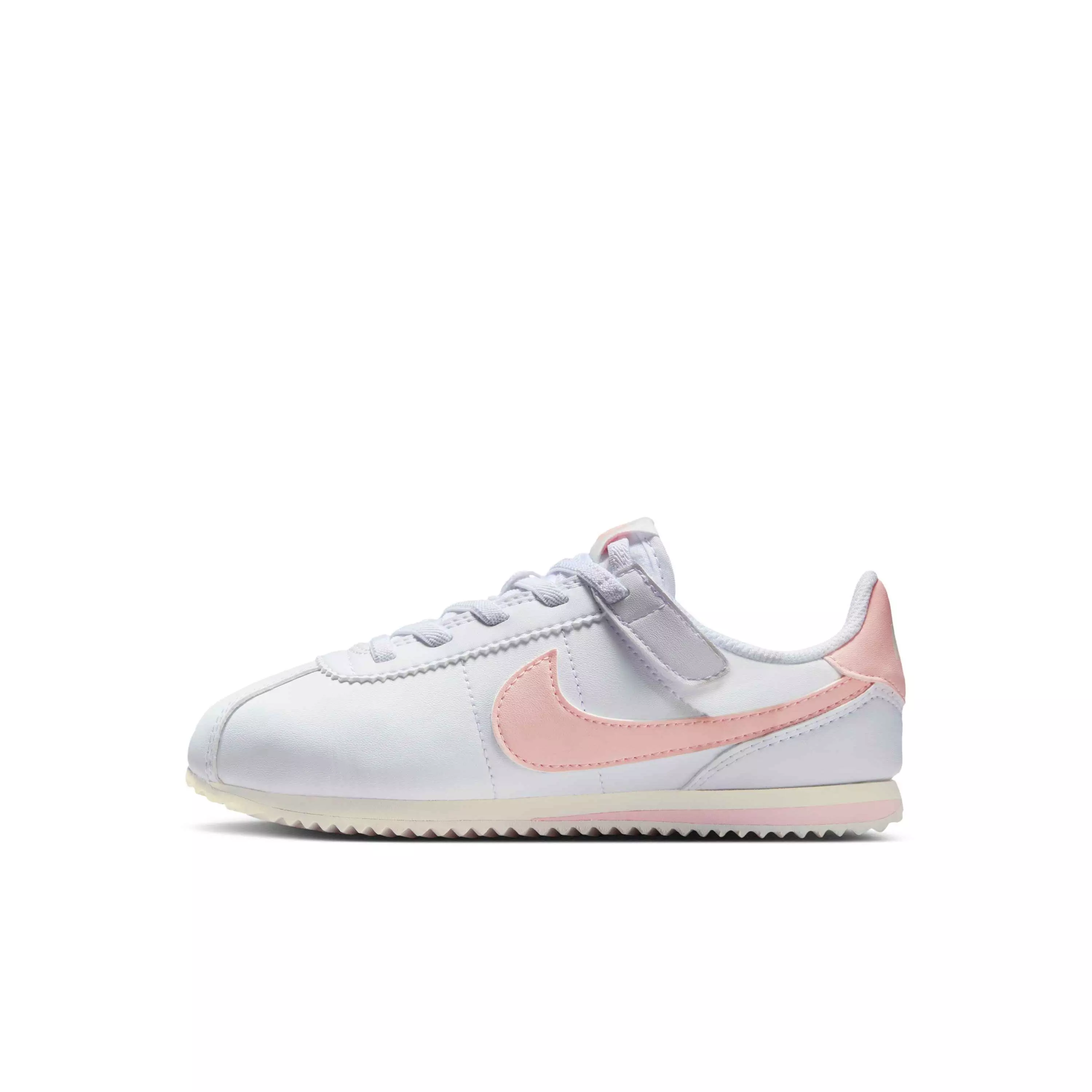 Nike Cortez EasyOn "White/Sail/Echo Pink" Preschool Girls' Shoe - WHITE/SAIL/PINK